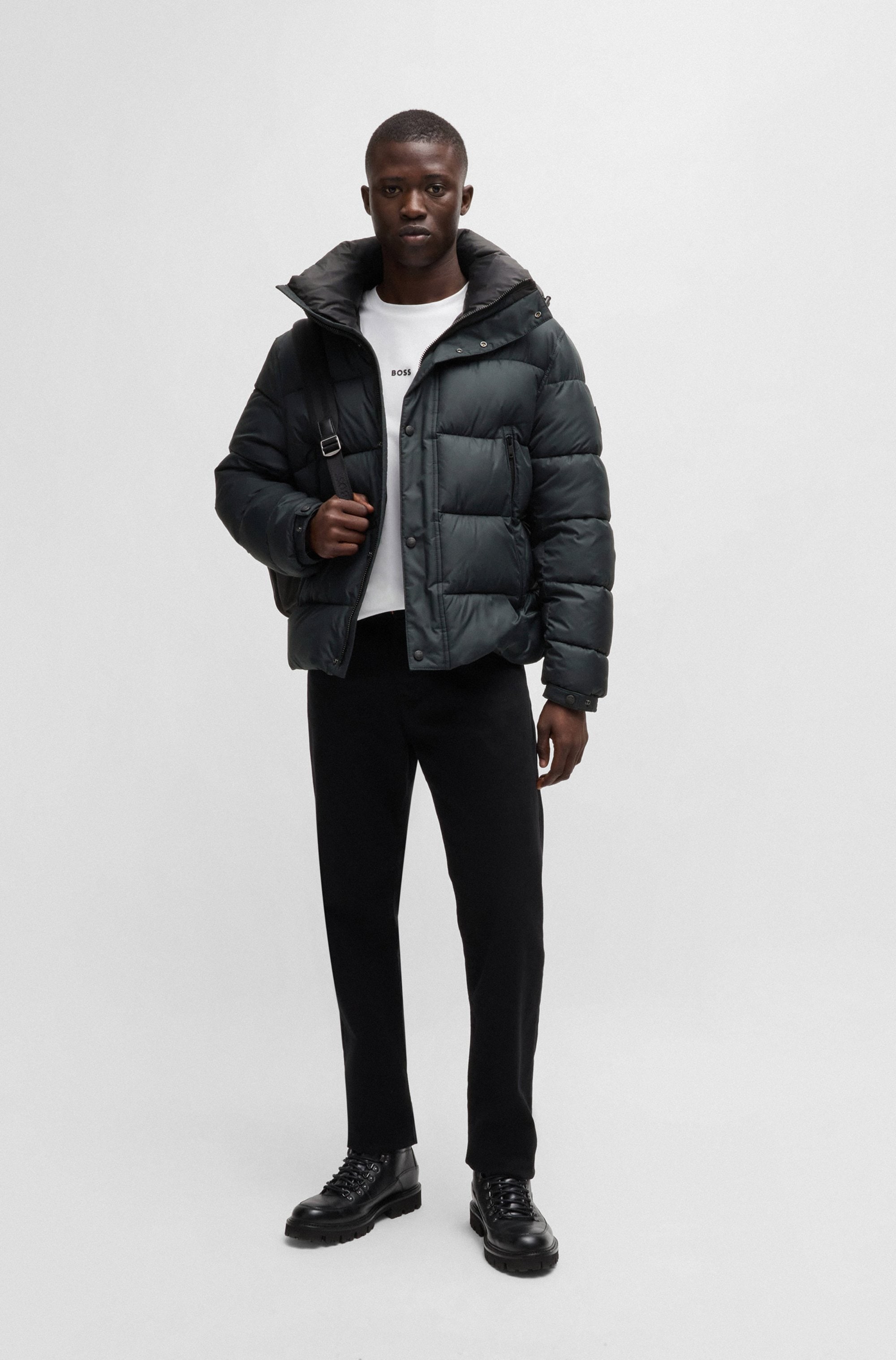 BOSS ORANGE Steppjacke »Omaris«, mit Kapuze, mit Reissverschlusstaschen