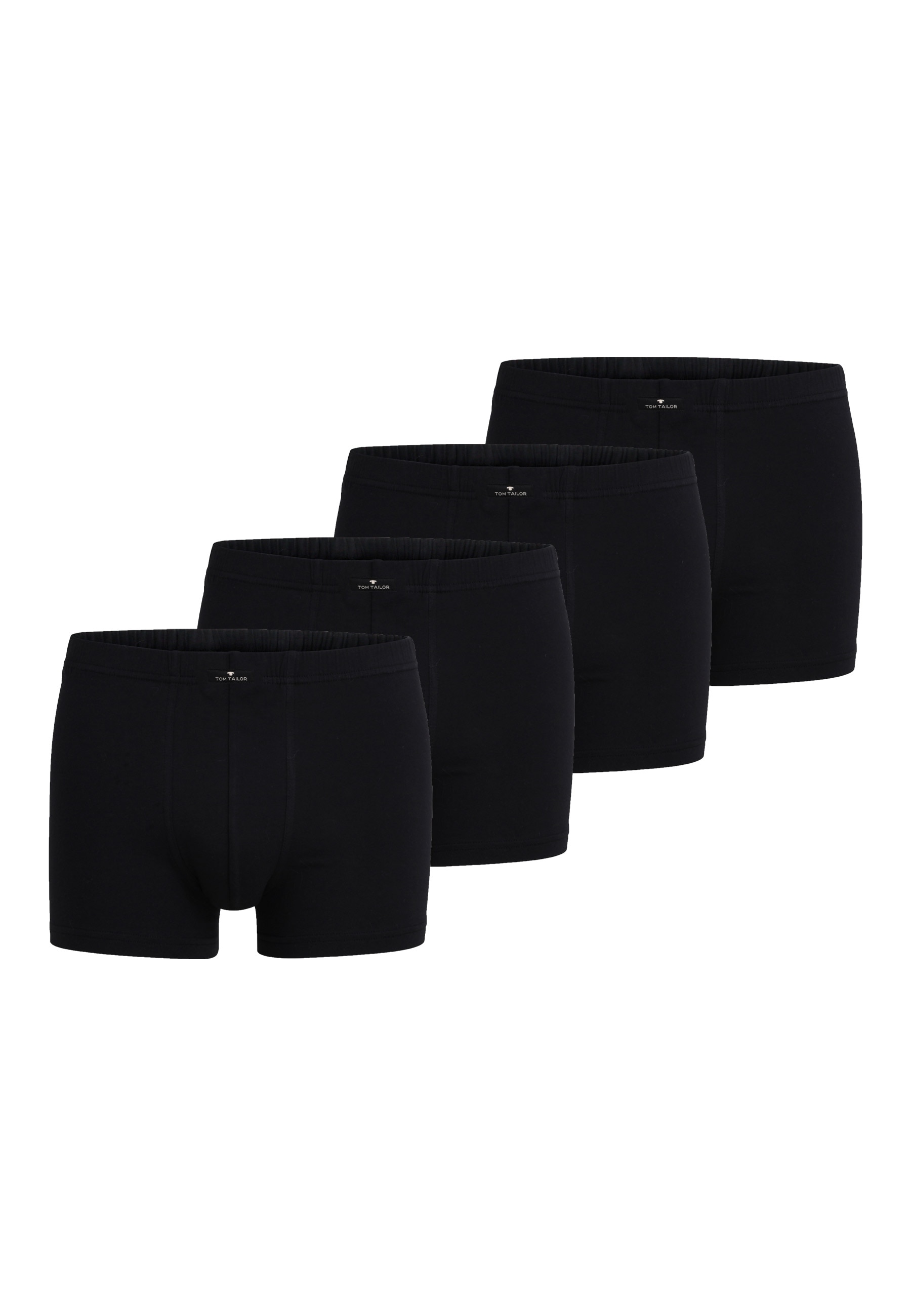 TOM TAILOR Boxershorts »Texas« Packung, 4er Pack, 4 bequem, basic, eng, atmungsaktiv, mit Logo, breiter Bund, Baumwollmix