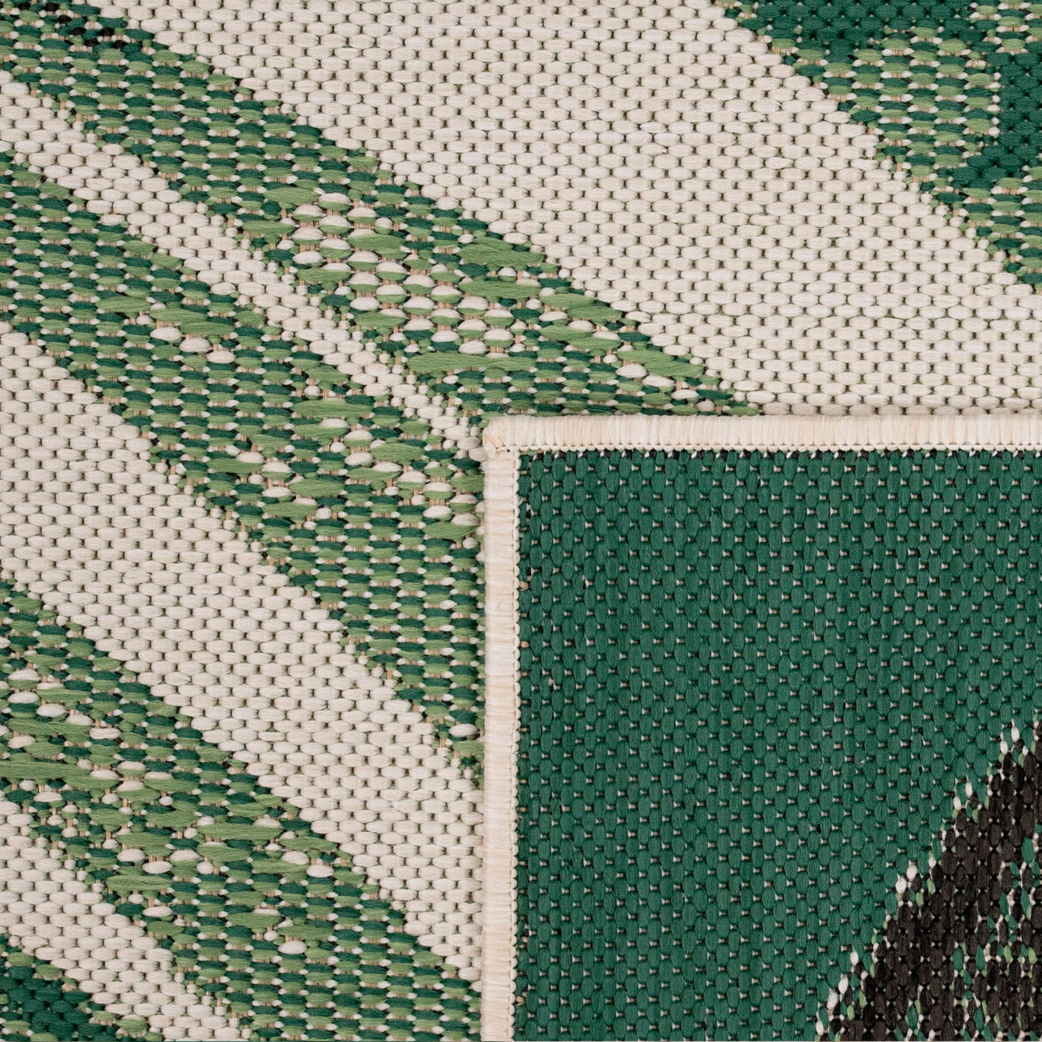Paco Home Teppich »Ostende Wohnzimmer Jelmoli-Versand Outdoor rechteckig, 554«, online geeignet, | shoppen und Flachgewebe, Palmenblätter, Motiv In