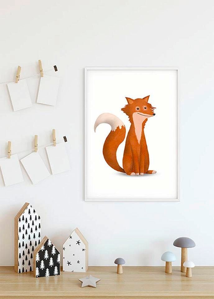 ❤ Komar Poster im St.), Schlafzimmer, 1 Tiere, Animal Fox«, Shop Jelmoli-Online »Cute (Packung, Kinderzimmer, bestellen Wohnzimmer