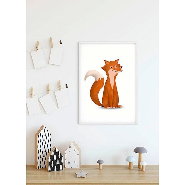 ❤ Komar Poster »Cute Animal Fox«, Tiere, (Packung, 1 St.), Kinderzimmer,  Schlafzimmer, Wohnzimmer bestellen im Jelmoli-Online Shop