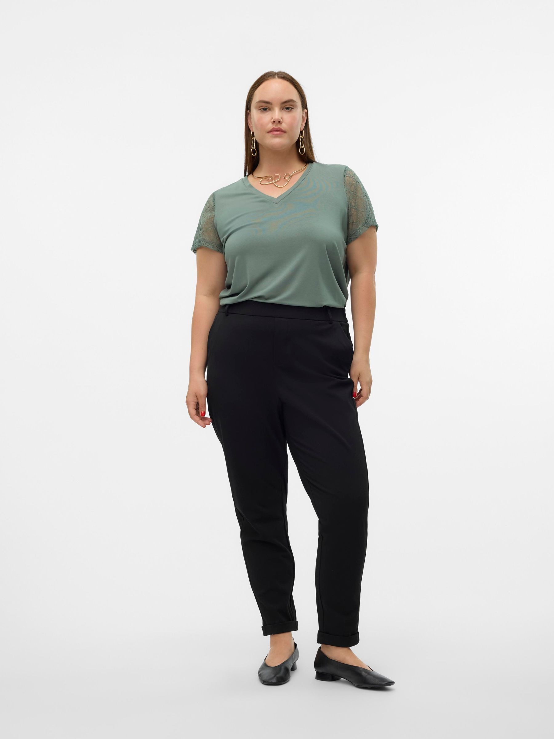 Vero Moda Curve Anzughose »VMCMAYA MW LOOSE SOLID PANT CUR NOOS«