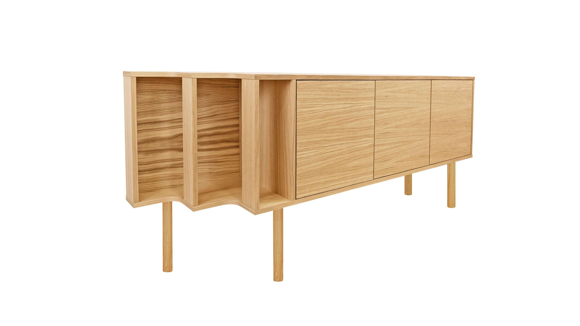 Woodman Sideboard »Shift«, mit Echtholzfurnier aus Eiche, Breite 189 cm, mit Push-to-Open, FSC®