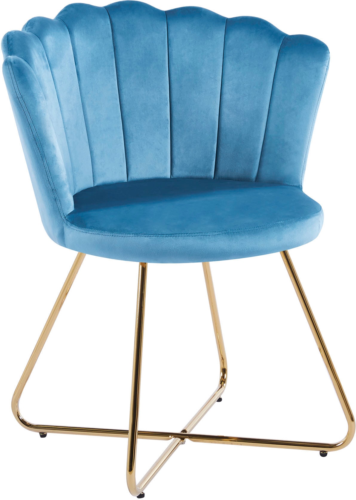 SalesFever Polsterstuhl, (Set), 2 St., Samt, Muschel-Design