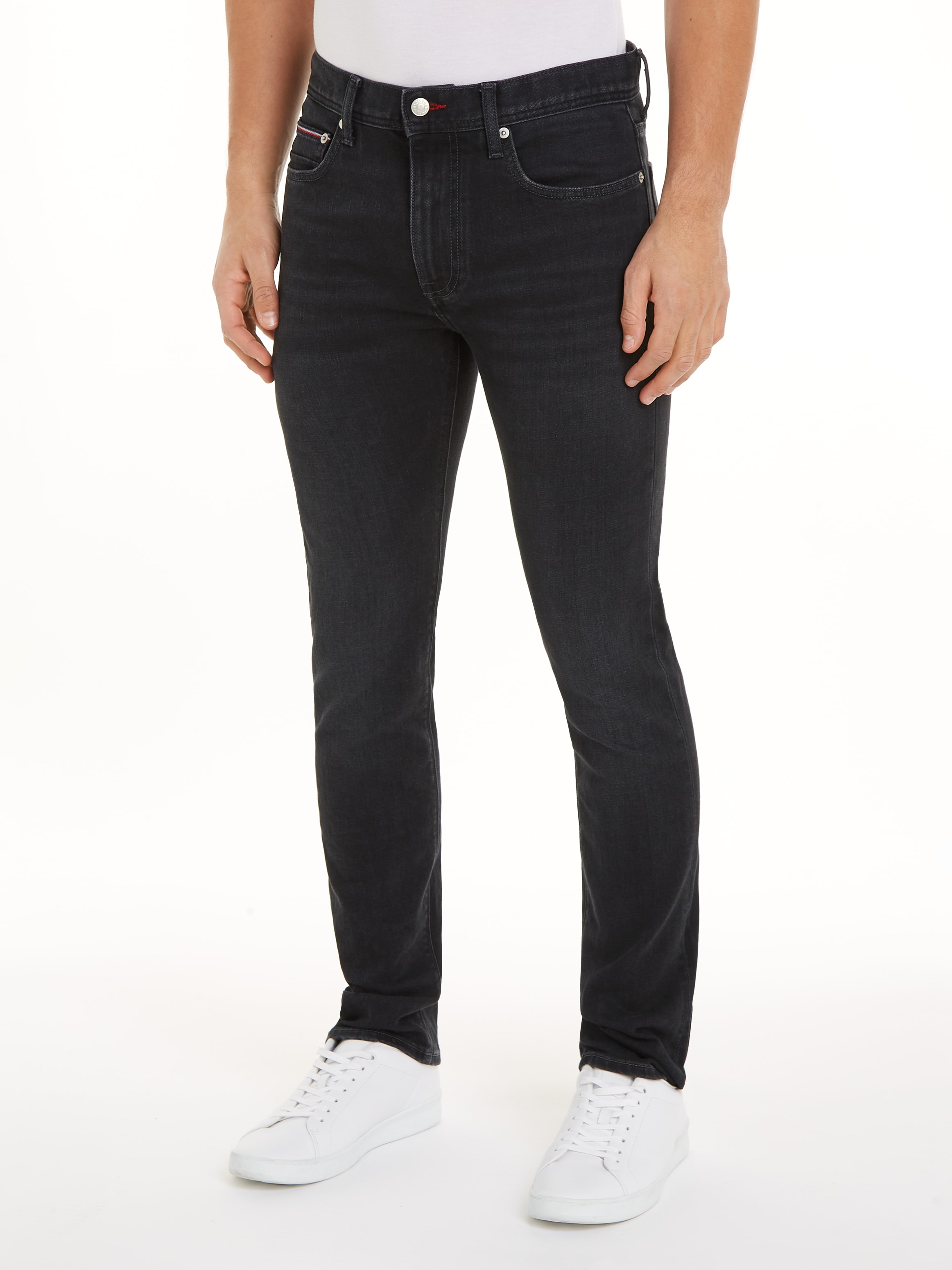 Tommy Hilfiger Slim-fit-Jeans »SLIM BLEECKER PSTR CROW BLACK«