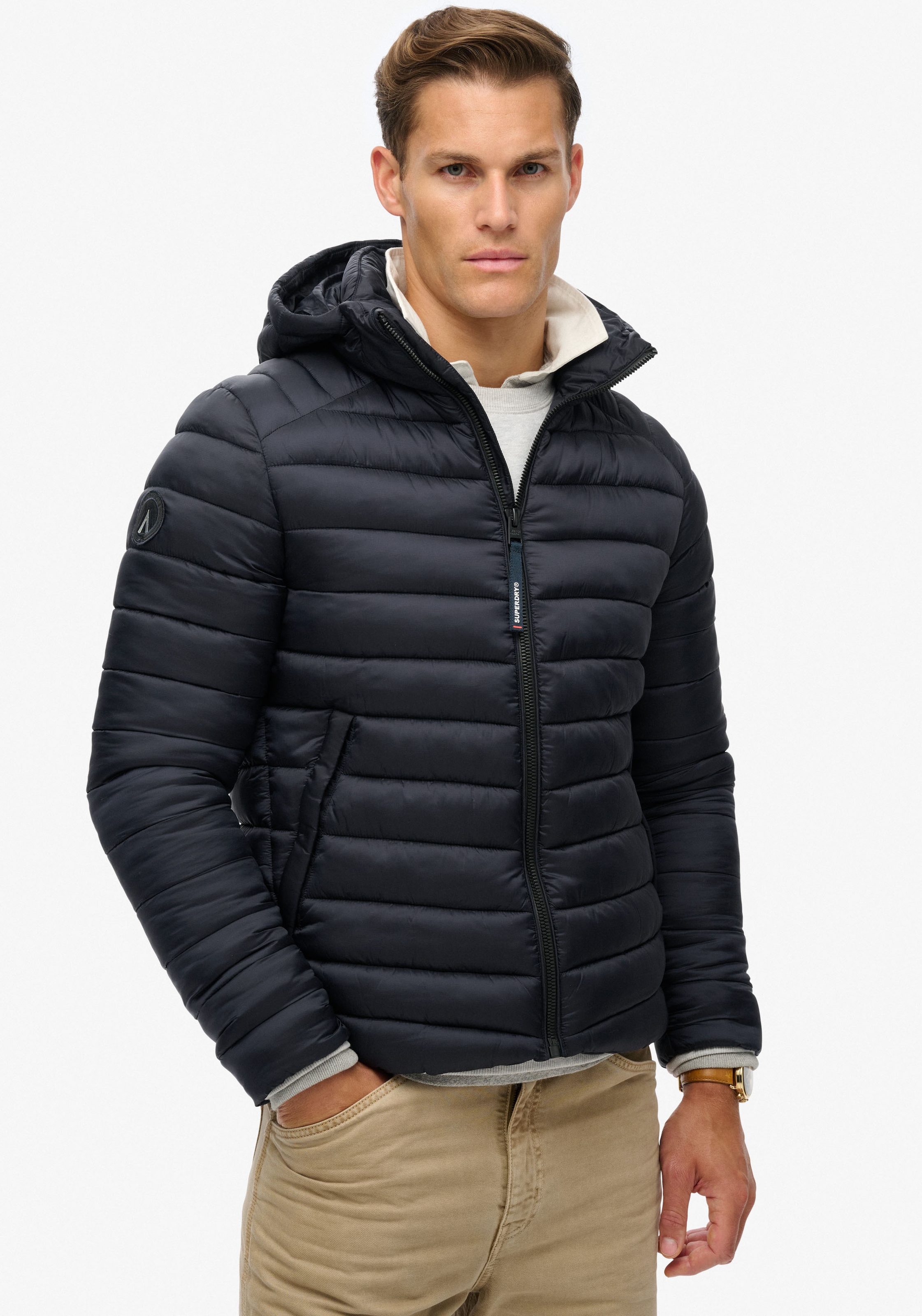 Superdry Steppjacke »HOODED FUJI SPORT PADDED JKT«, mit Kapuze