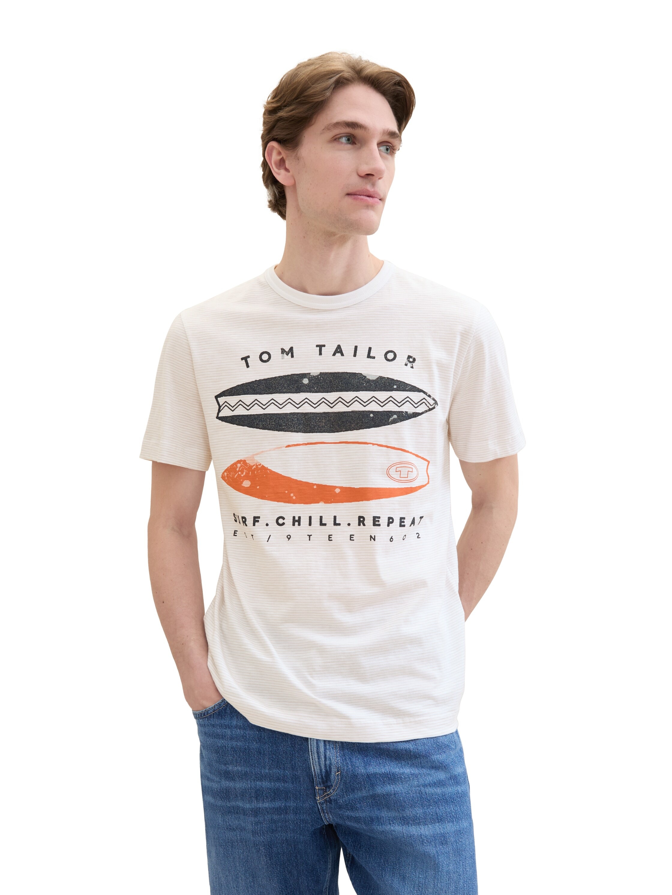 TOM TAILOR T-Shirt, mit coolem Frontprint