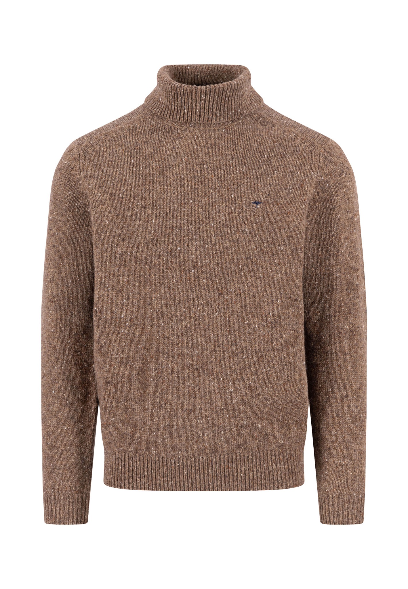 FYNCH-HATTON Rollkragenpullover im Strick-Look meliert