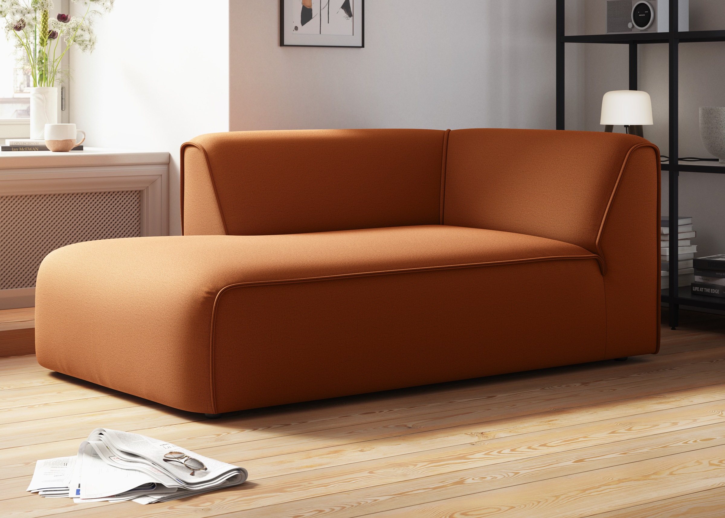 RAUM.ID Ottomane »Merid Chaiselongue, Masse B/T/H: 100/162/70 cm«, als Modul oder separat verwendbar, für individuelle Zusammenstellung