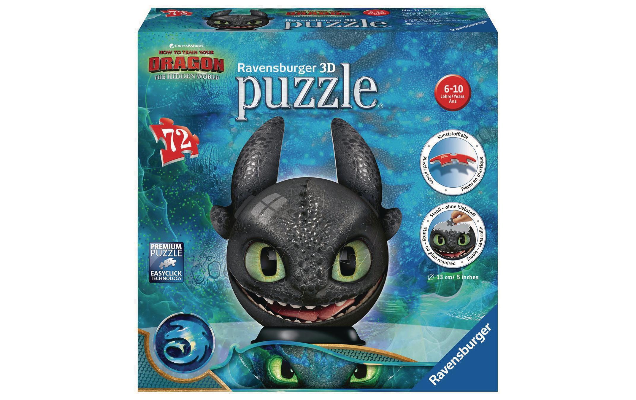3D-Puzzle »Dragons 3 Ohnezahn mit Ohren«