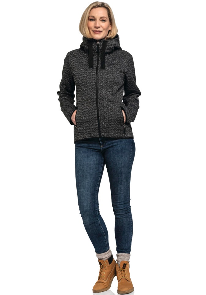 Schöffel Fleecejacke »Fleece Hoody Aurora L«, mit Kapuze, Wärmend, atmungsaktiv Übergangsjacke