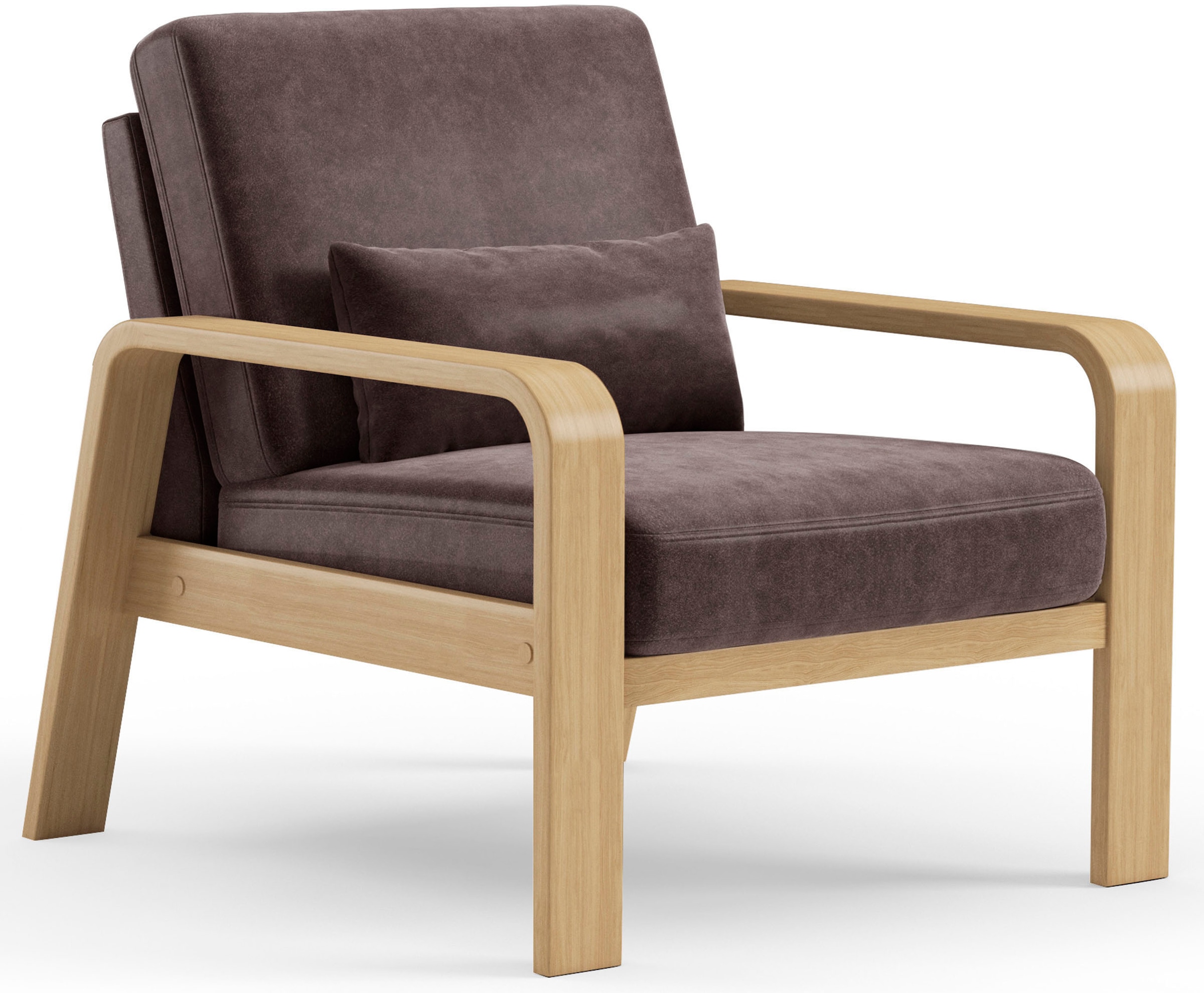 sit&more Sessel »Kolding«, Armlehnen aus Buchenholz in natur, verschiedene Bezüge und Farben