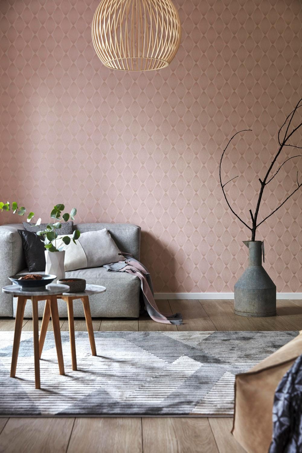 Esprit Teppich »Tamo«, rechteckig, 12 mm Höhe, Kurzflor, Hoch Tief Struktur, Wohnzimmer