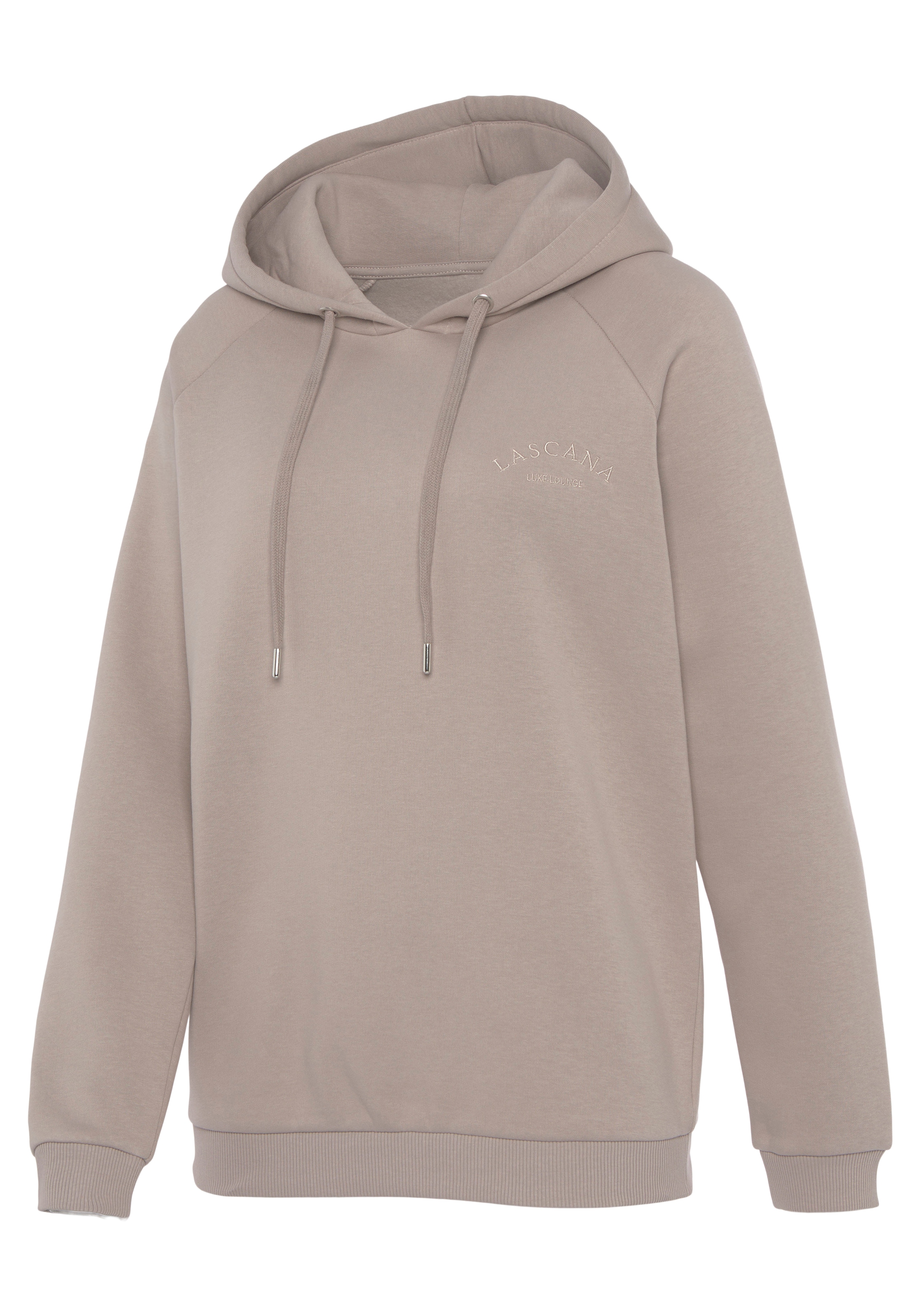 LASCANA Kapuzensweatshirt, mit Logostickerei, Loungewear