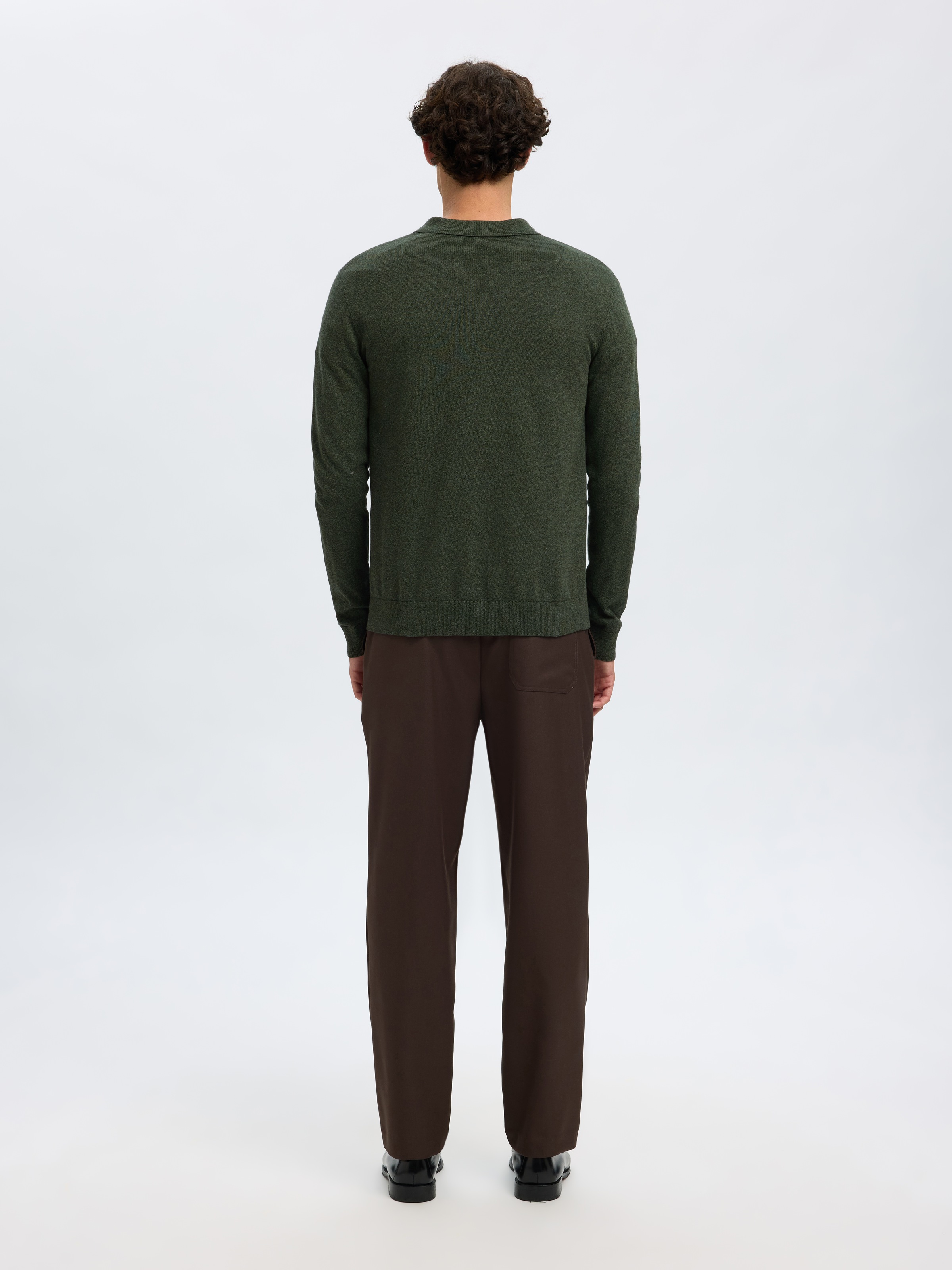 SELECTED HOMME Polokragenpullover »SLHBERG LS HALF ZIP POLO NOOS«