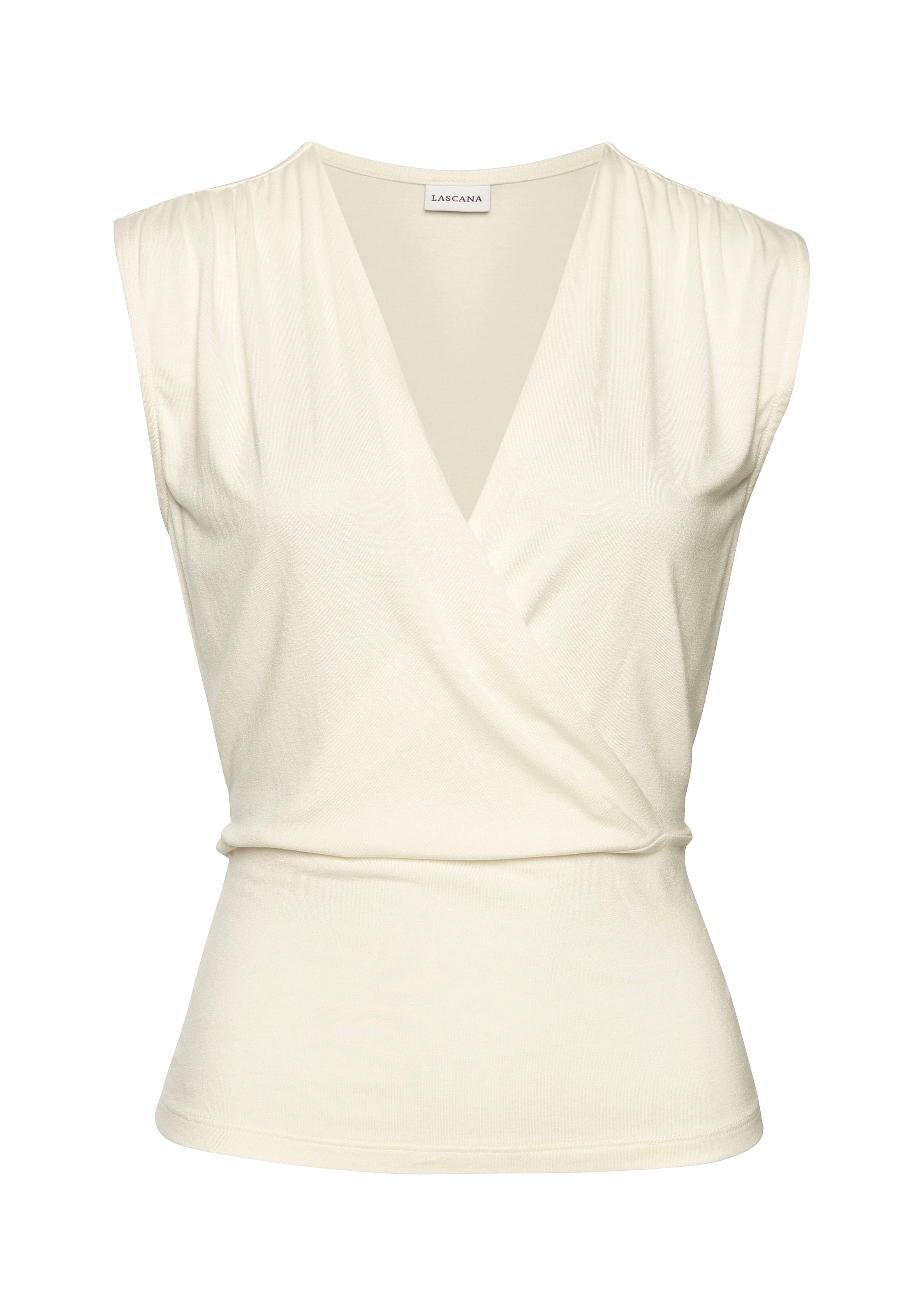LASCANA Shirttop, mit dezenten Raffungen an der Schulter, elastisches Damentop