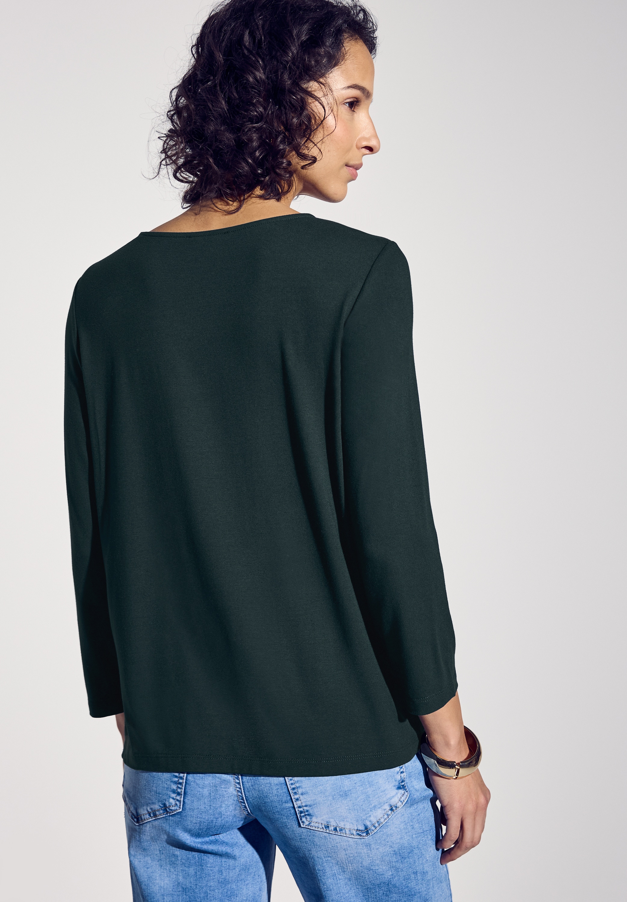 STREET ONE 3/4-Arm-Shirt, mit Cut-Out Ausschnitt