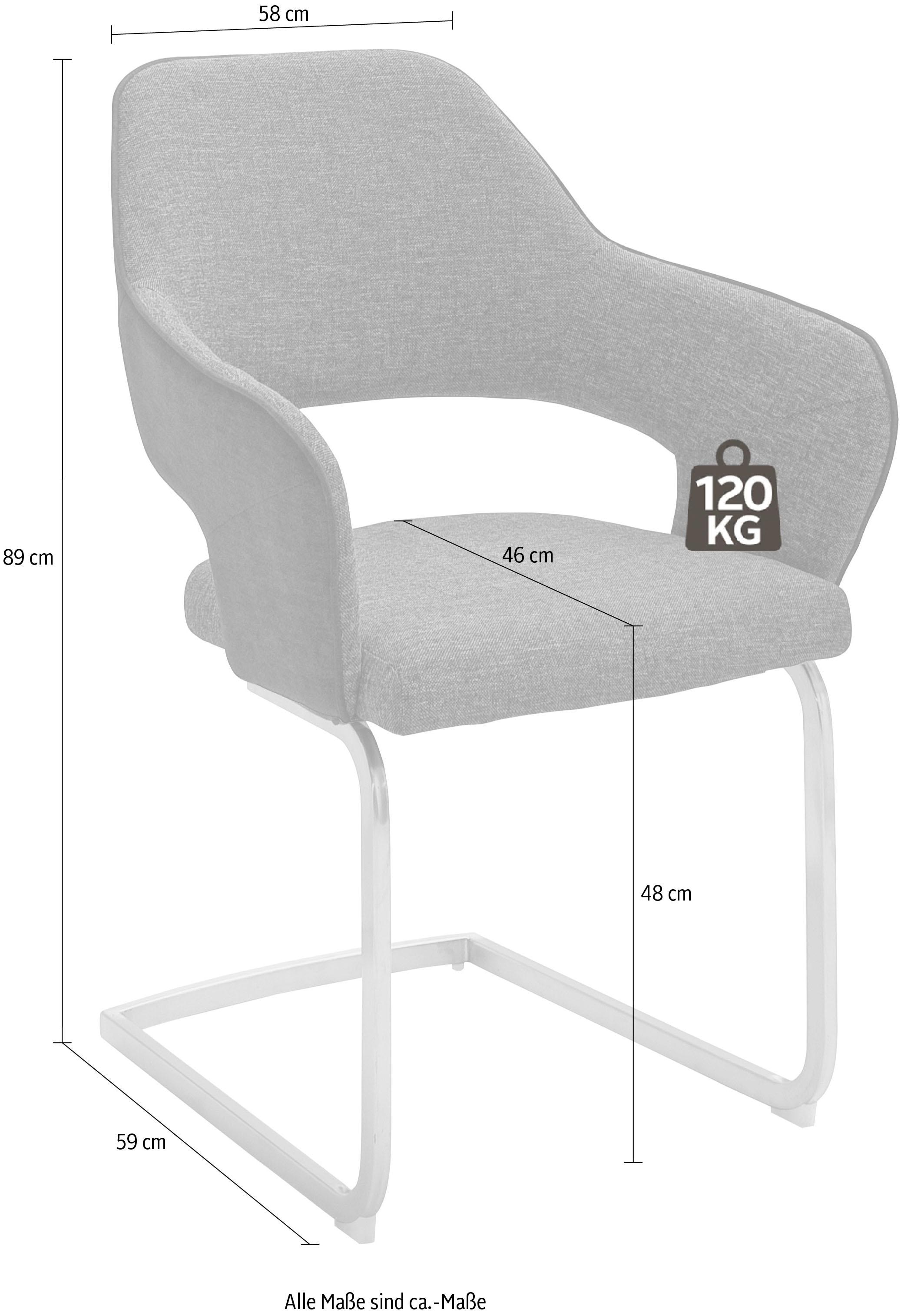 belastbar bis »NEWCASTEL«, online St., | kaufen Kg (Set), Freischwinger MCA 120 Stuhl 2 Jelmoli-Versand furniture