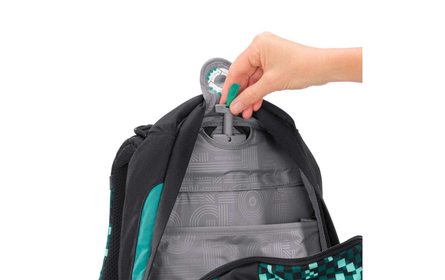 Coocazoo Schulrucksack »Pixel Blox Grün, Schwarz«