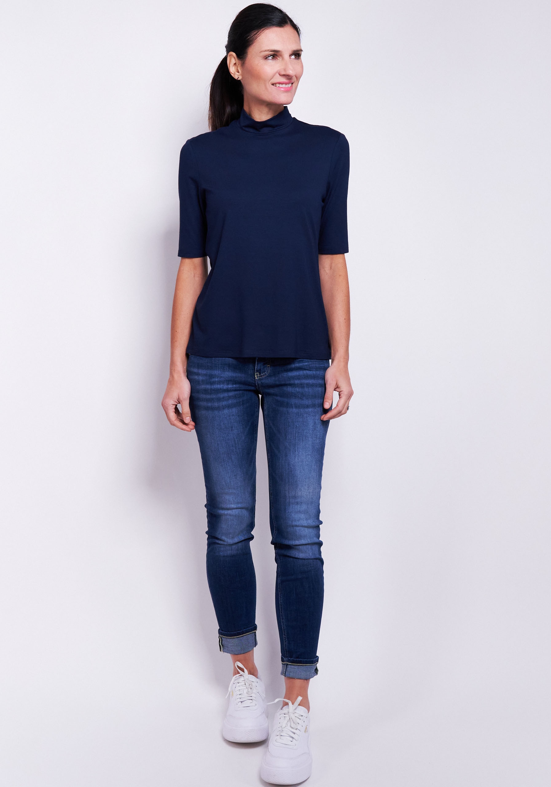 Seidel Moden Stehkragenshirt, im hüftlangen Schnitt, MADE IN GERMANY