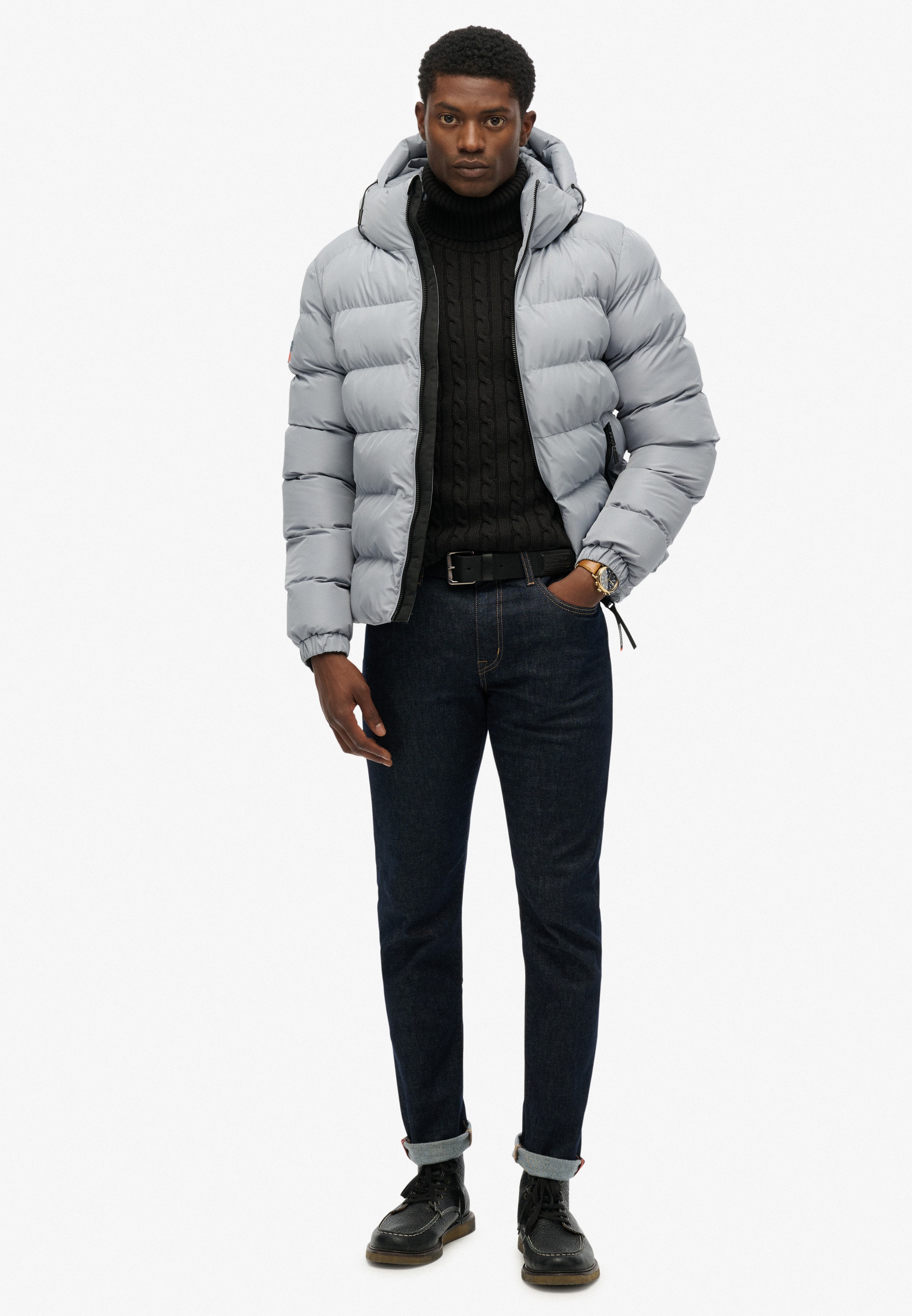 Superdry Steppjacke »HOODED SPORTS PUFFER JACKET«, mit Kapuze