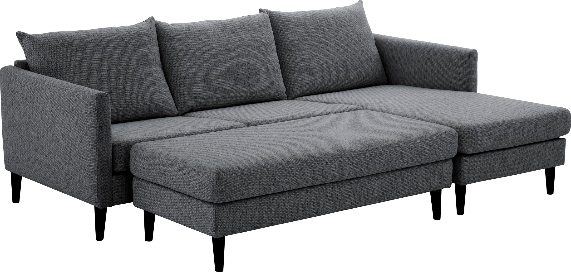 ATLANTIC home collection Hocker »Rekvik«, XXL-Hocker, mit Massivholzfüssen, passend zur Rekvik-Serie