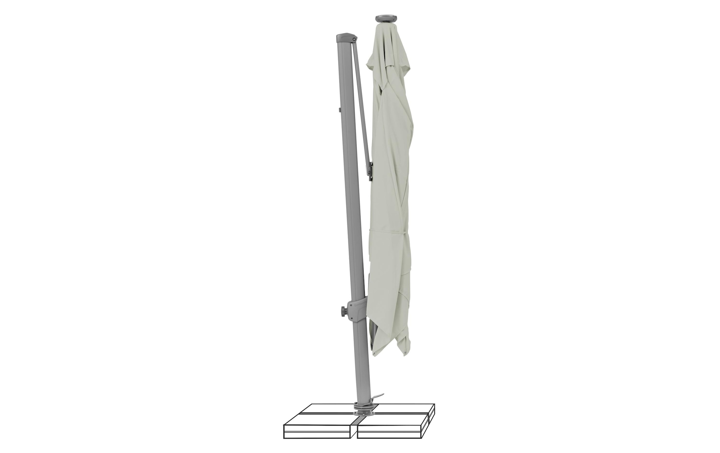 Sonnenschirm »Suncomfort by Glatz Varioflex Solar LED, 300 x 300 cm,«