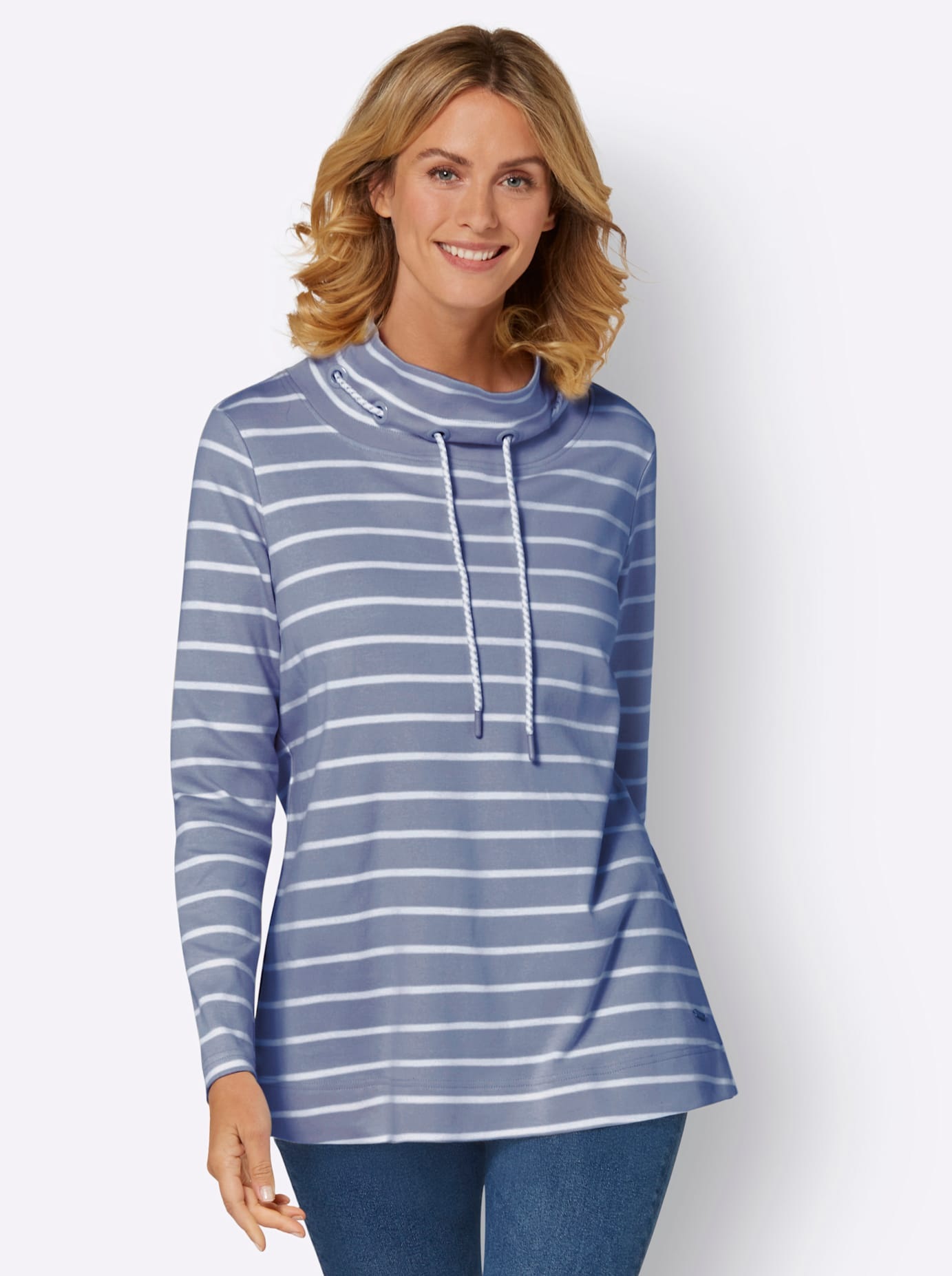 Casual Looks Stehkragenshirt »Ringelshirt« 1 Stk.