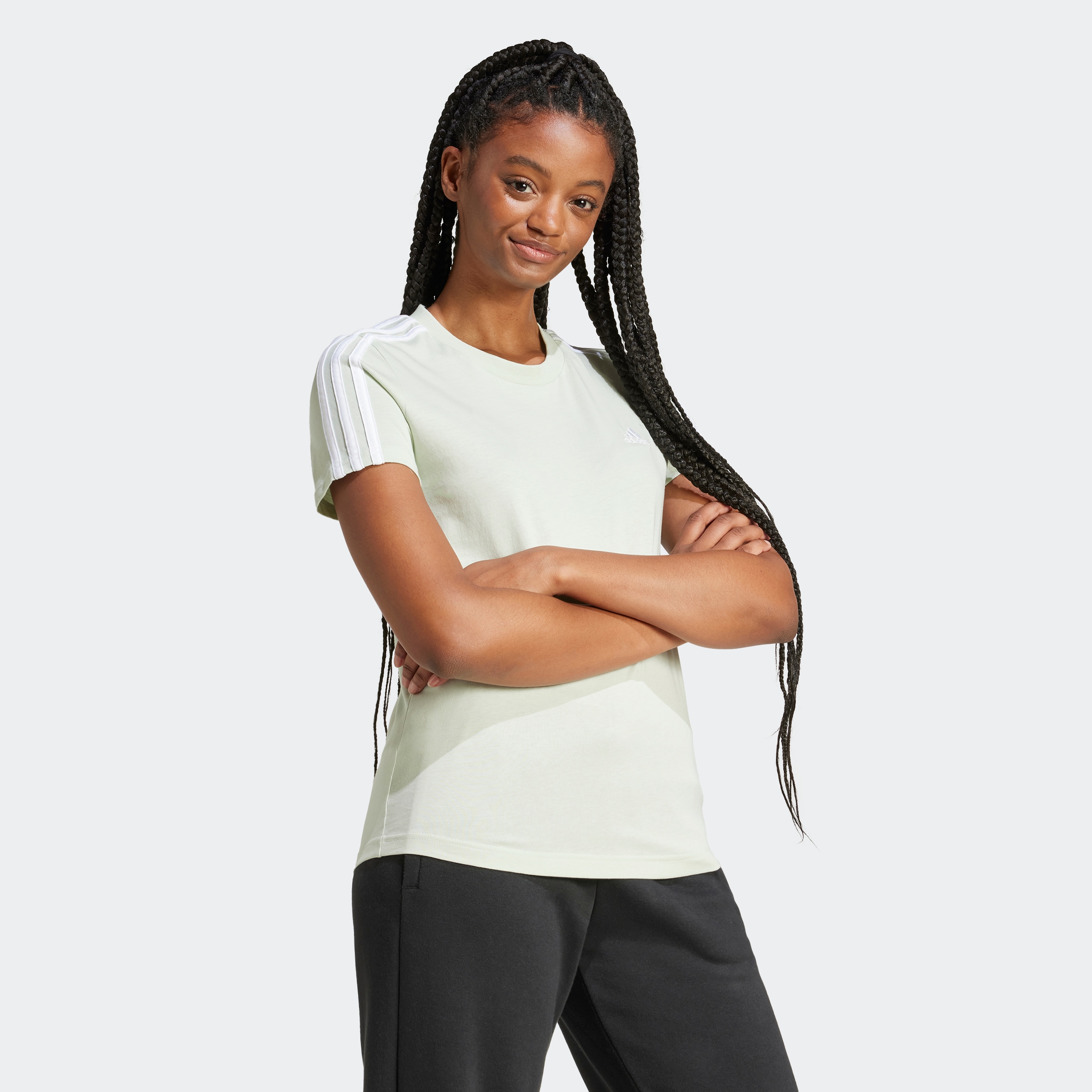 adidas Sportswear T-Shirt »LOUNGEWEAR ESSENTIALS SLIM 3-STREIFEN«