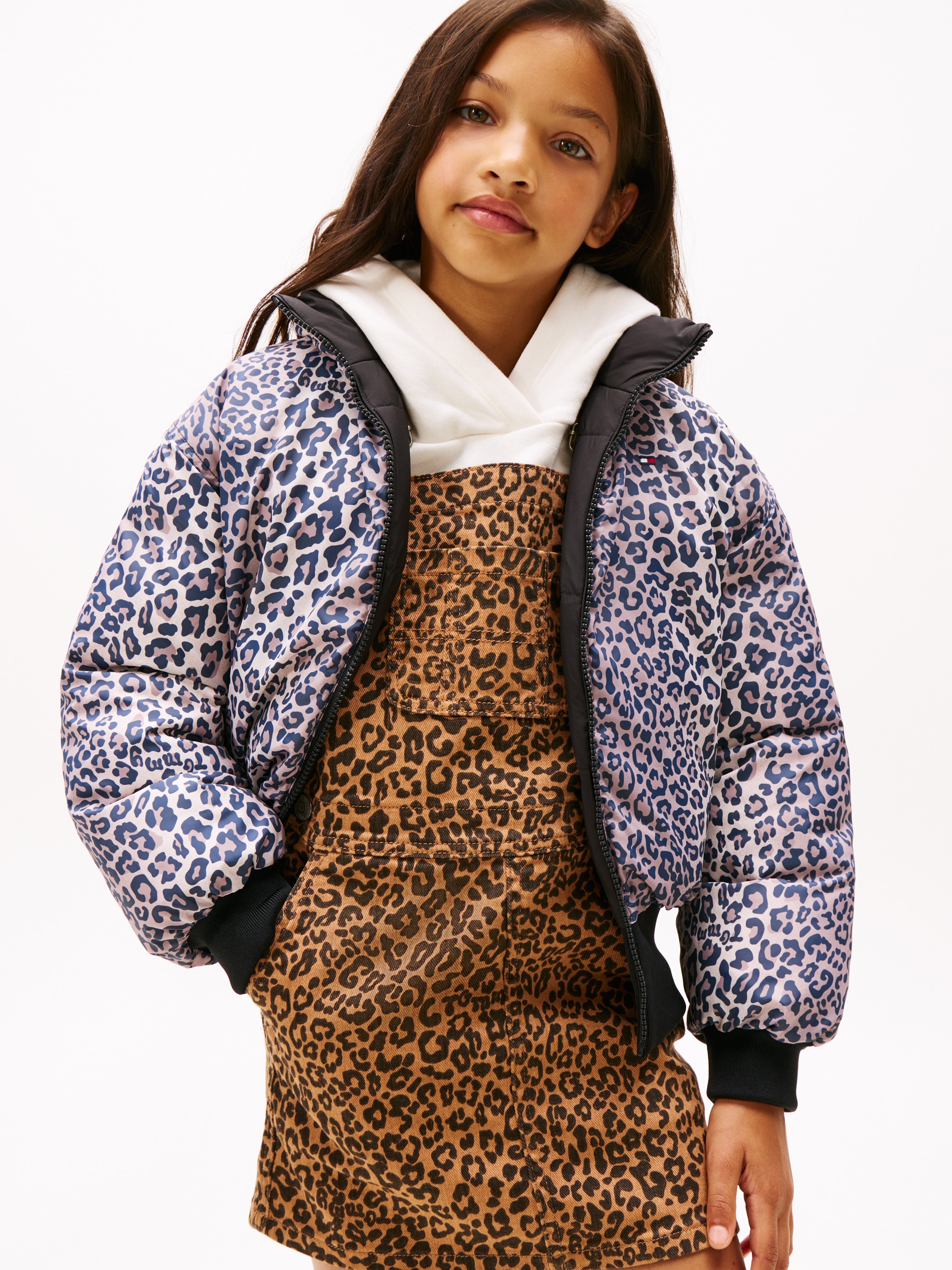 Tommy Hilfiger Wendejacke »REVERSIBLE STRIPE PUFFER BOMBER«, ohne Kapuze, Kinder bis 16 Jahre