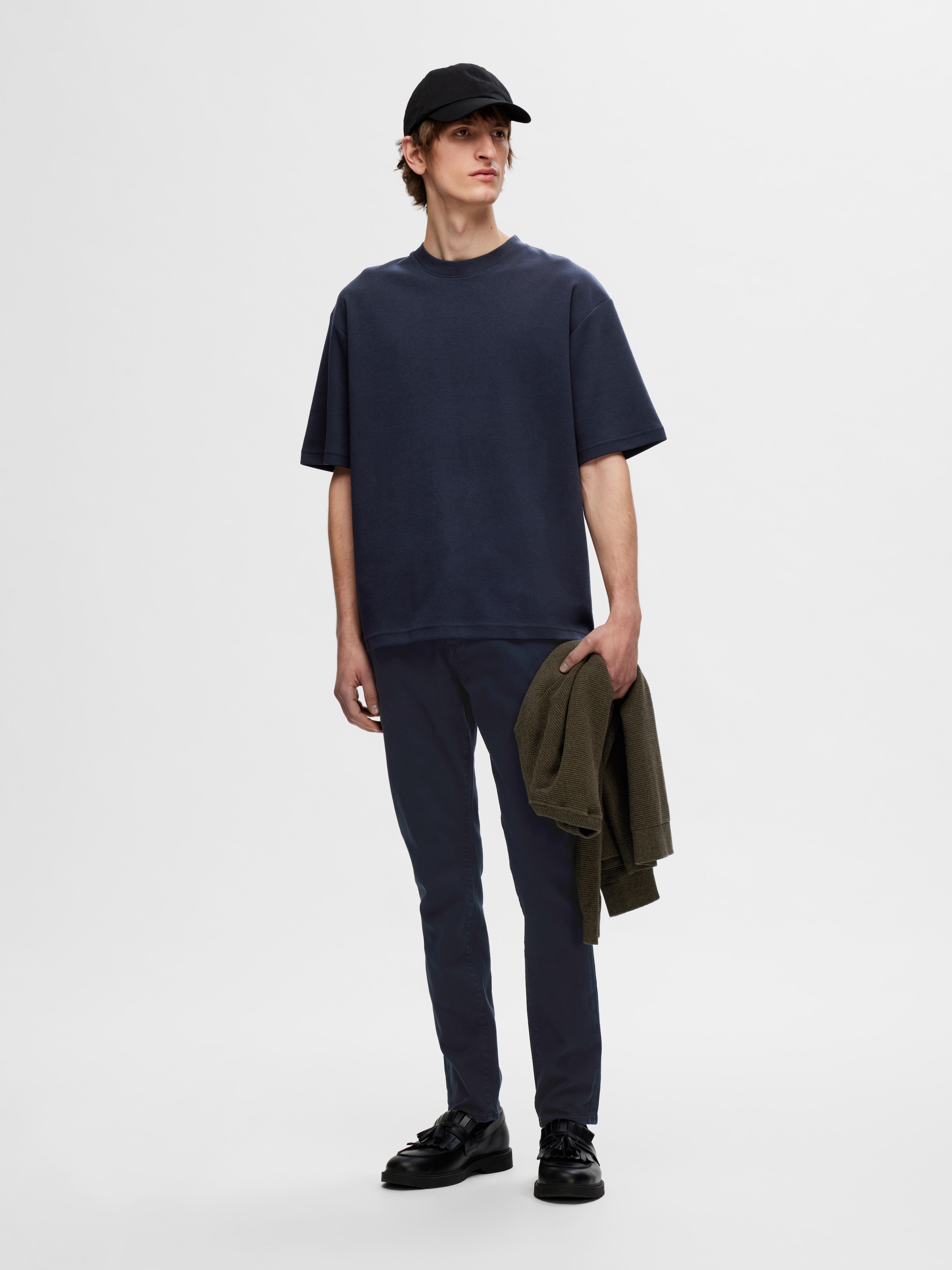 SELECTED HOMME T-Shirt »SLHLOOSEOSCAR SS O-NECK TEE NOOS«