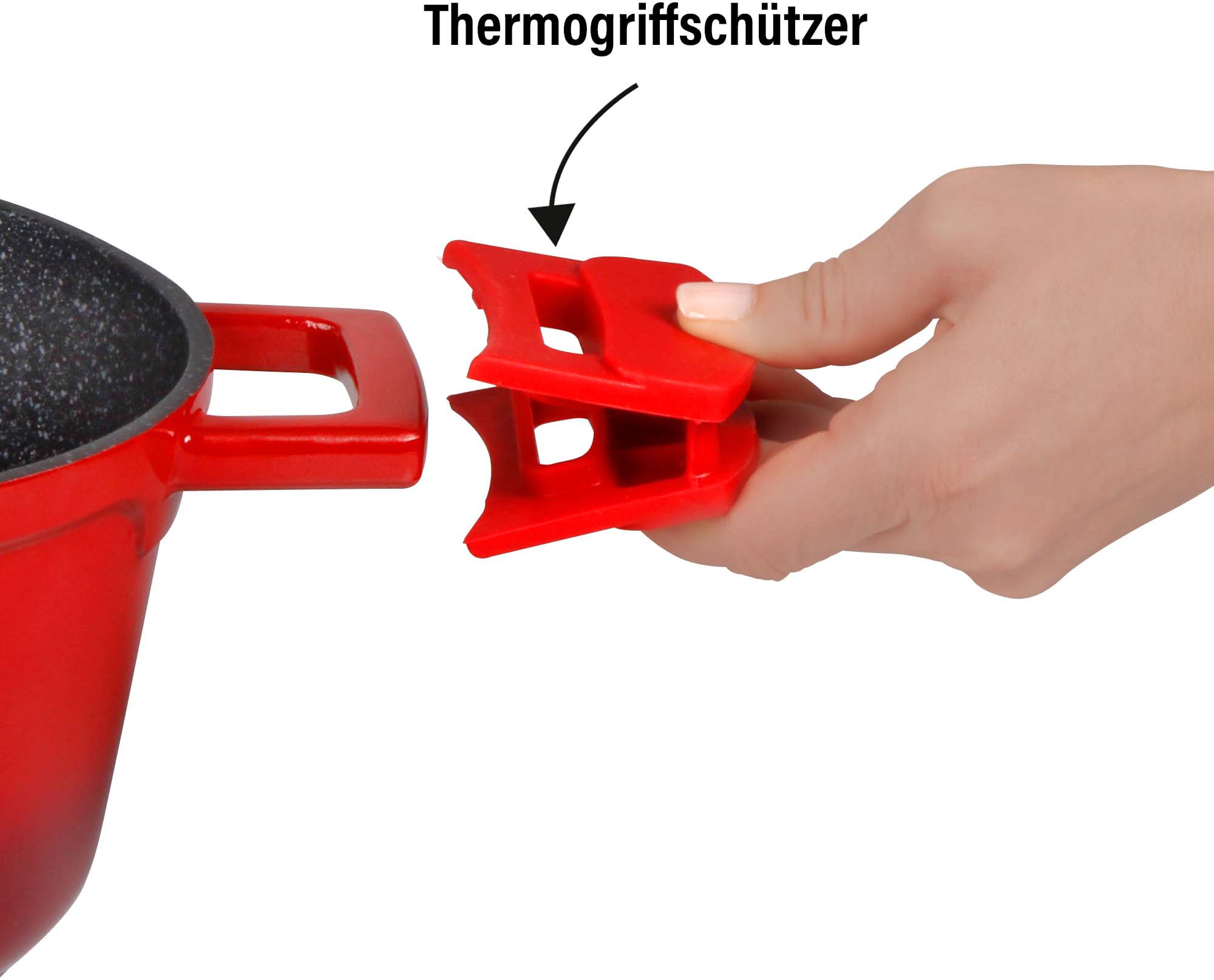 STONELINE Bräter, Aluminiumguss, (Set, 2 tlg.), induktionsgeeignet, inkl. Thermogriffschützern