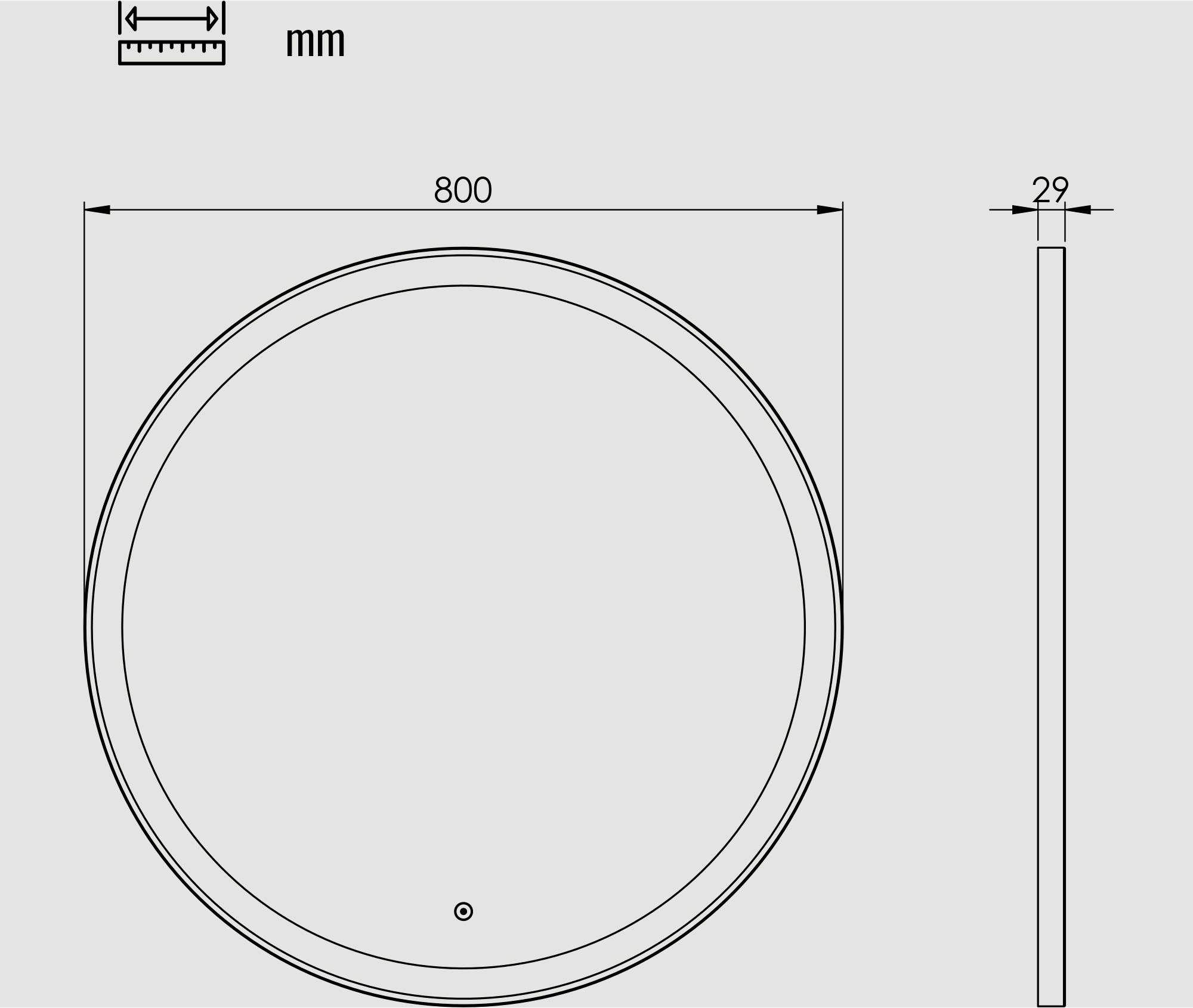 Badspiegel »Libra«, (1 St.), IP44, warmweiss