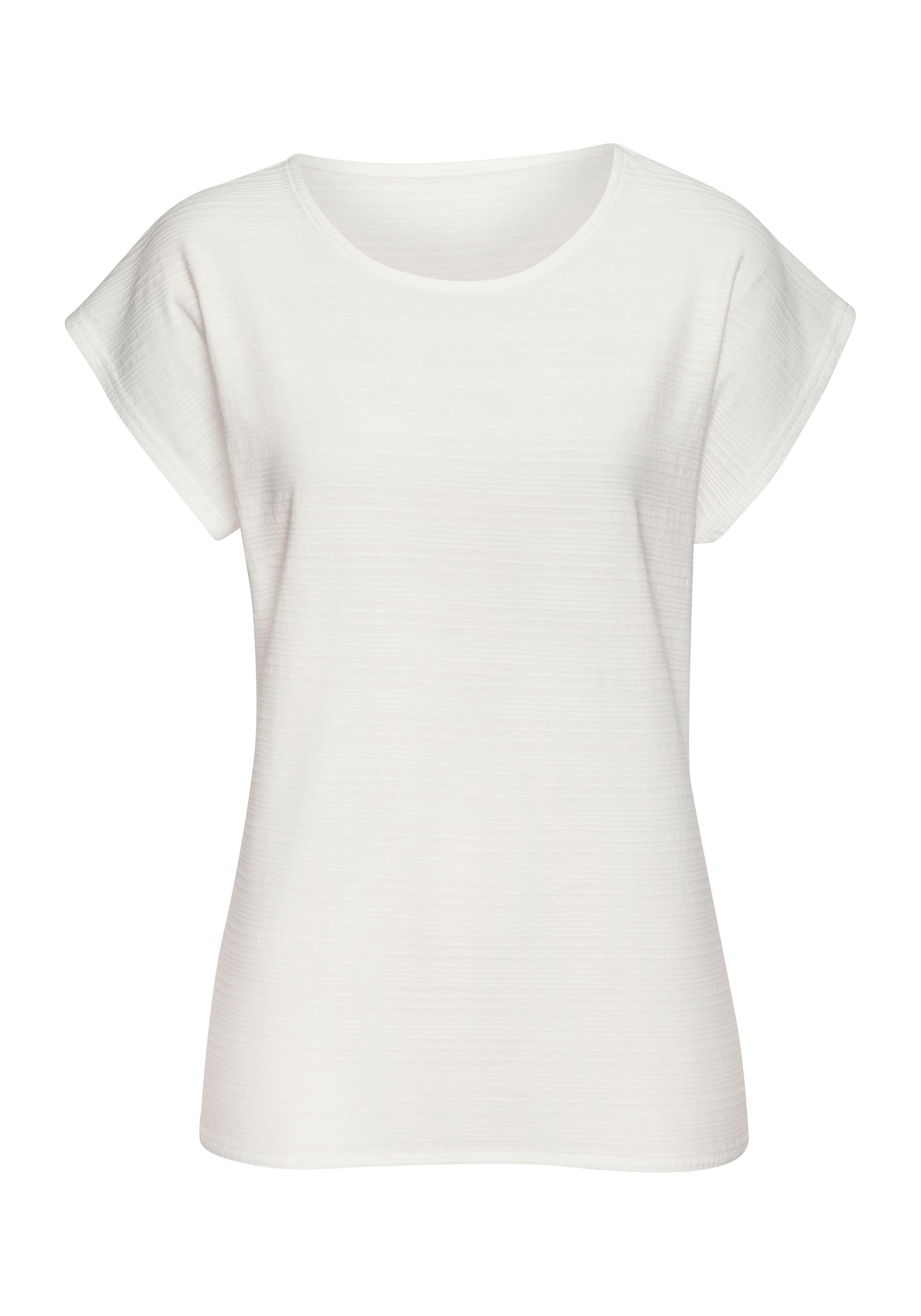 Vivance T-Shirt, aus strukturierter Baumwolle