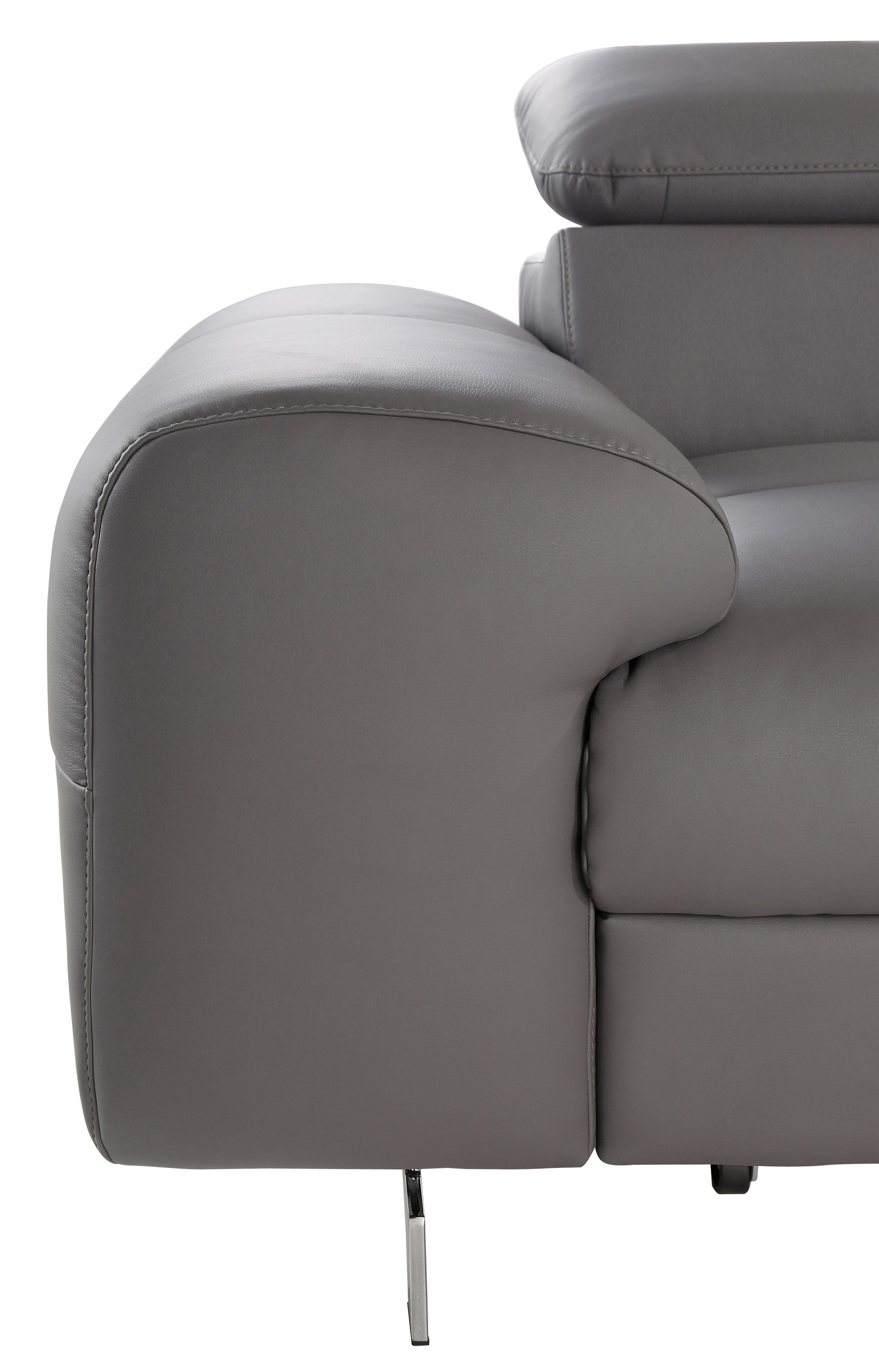 COTTA Ecksofa »Chef L-Form«, mit Kopfteilverstellung, edle Metallkufen, wahlweise mit Bettfunktion