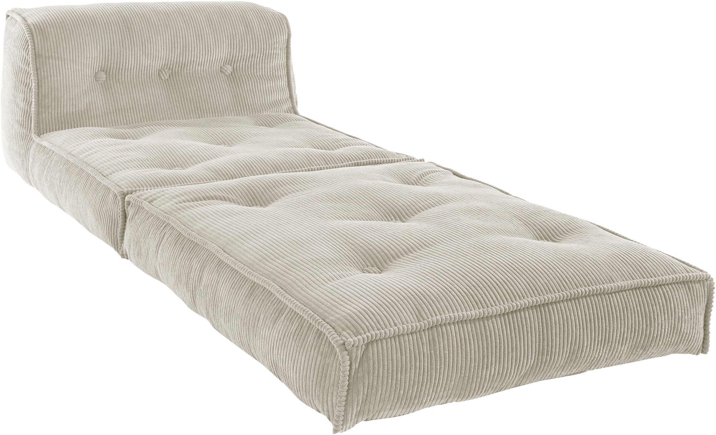 INOSIGN Sessel »Pia«, Loungesessel aus Cord, in 2 Grössen, Pouf-Funktion.
