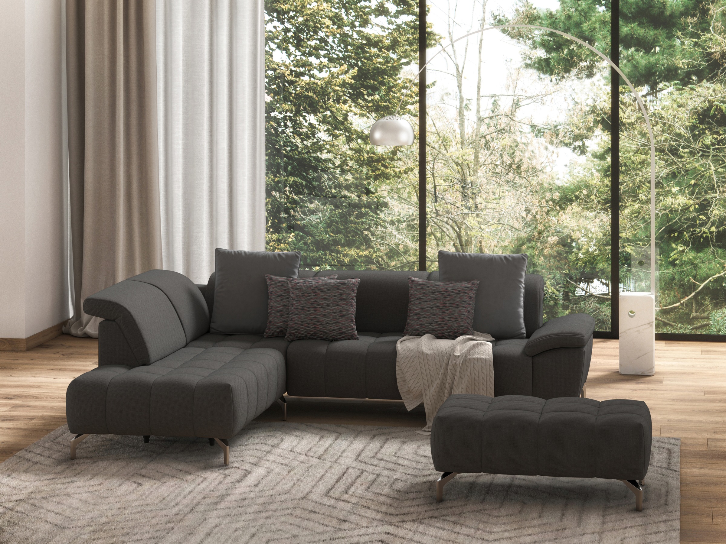 sit&more Hocker »Cool«, mit silberfarbenen Füssen