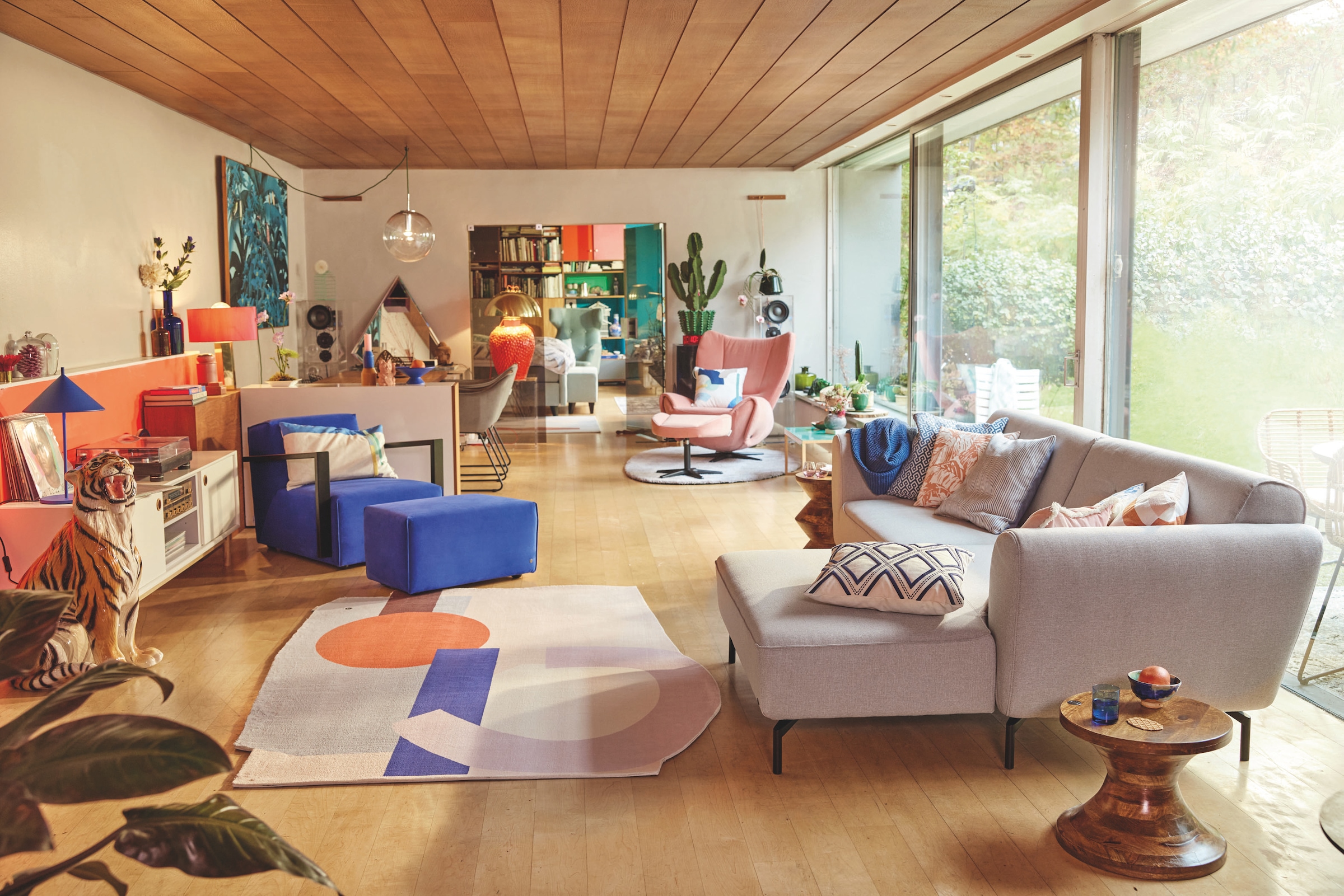 TOM TAILOR HOME Teppich »Shapes - NINE«, Motivform, 5 mm Höhe, Kurzflor, bedruckt, modernes Design
