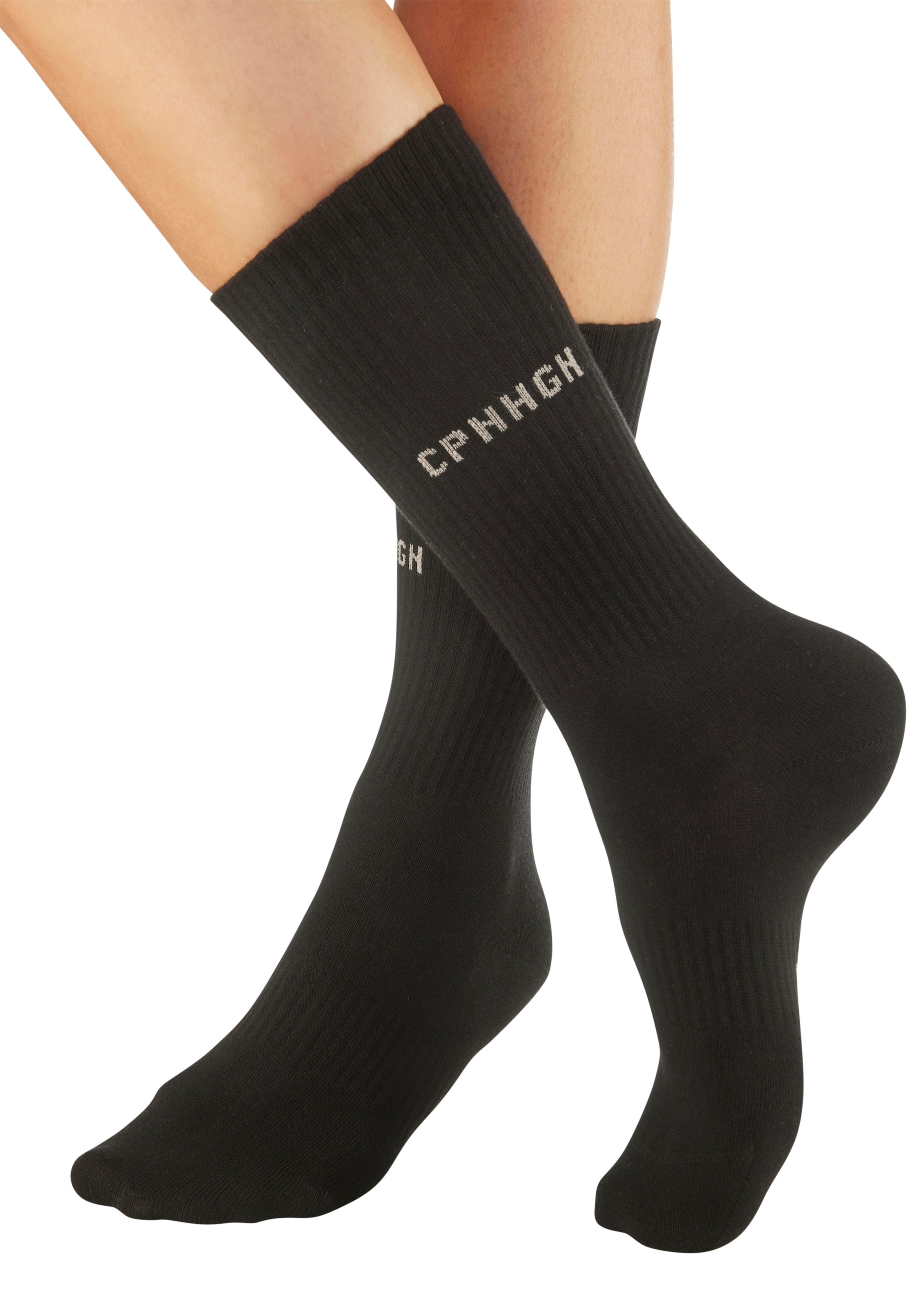 Copenhagen Studios Langsocken, (Packung, 2 Paar), gemustert und uni