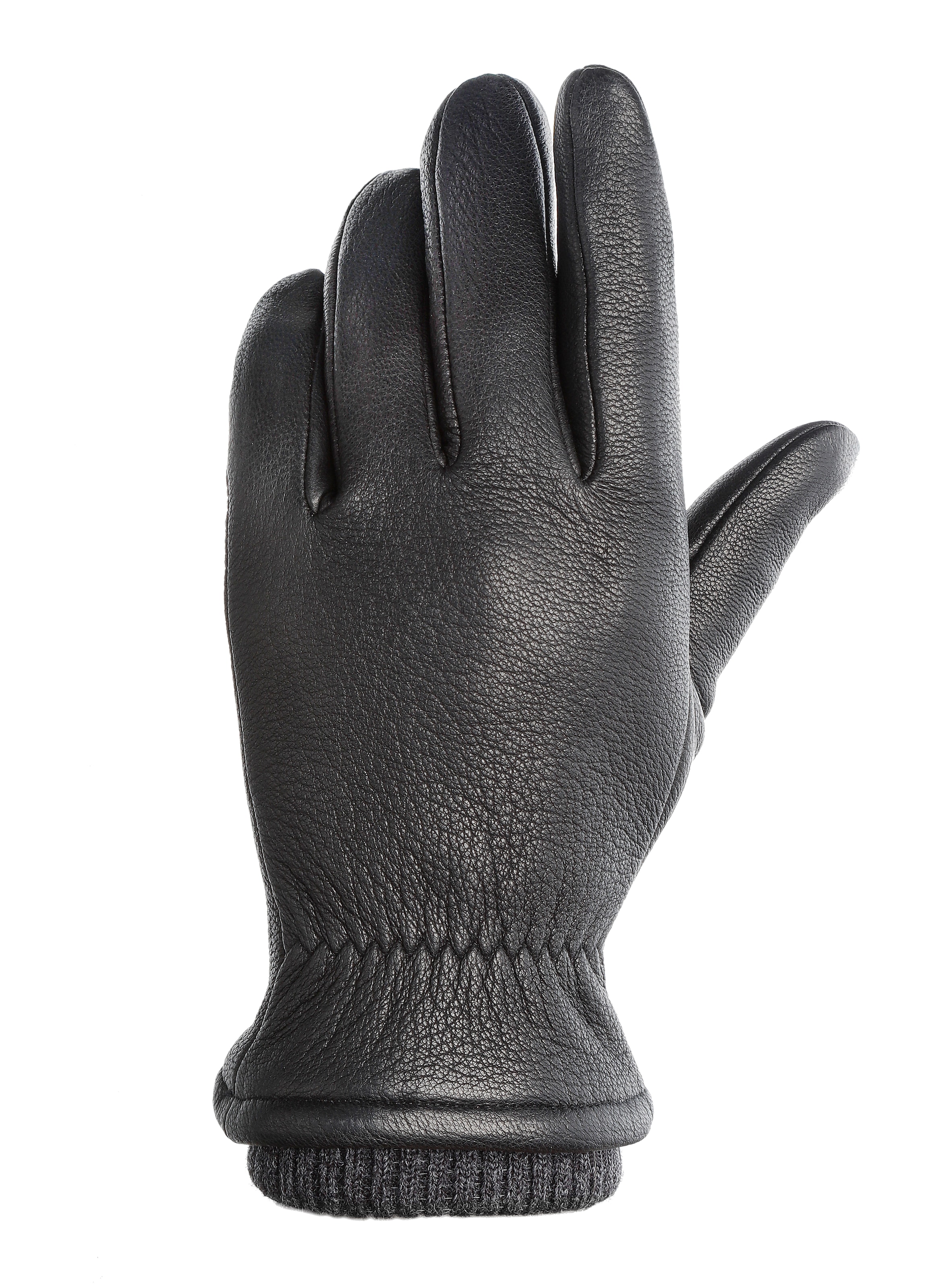 PEARLWOOD Lederhandschuhe »SOHO«, (1 Paar), Strickbündchen, Temperaturregulierend, gefüttert