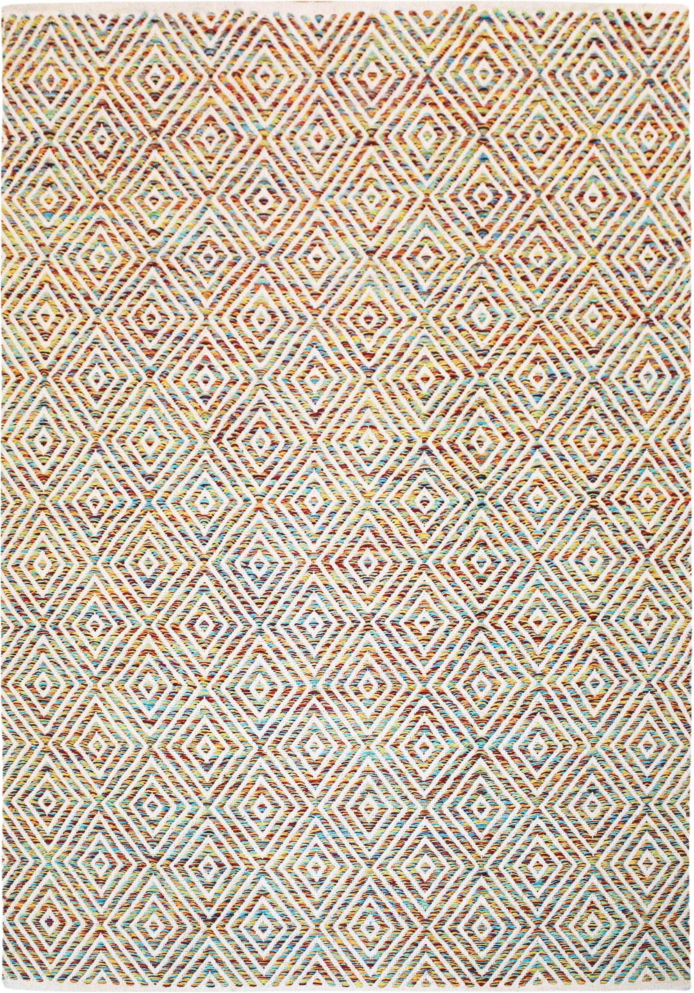 calo-deluxe Teppich »Luba 333«, rechteckig, 7 mm Höhe, reine Baumwolle, Wohnzimmer