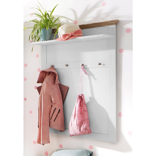 Home affaire Garderobenpaneel »Binz«, aus einer schönen Holzoptik, mit vier  Haken und einer Ablagefläche online kaufen | Jelmoli-Versand