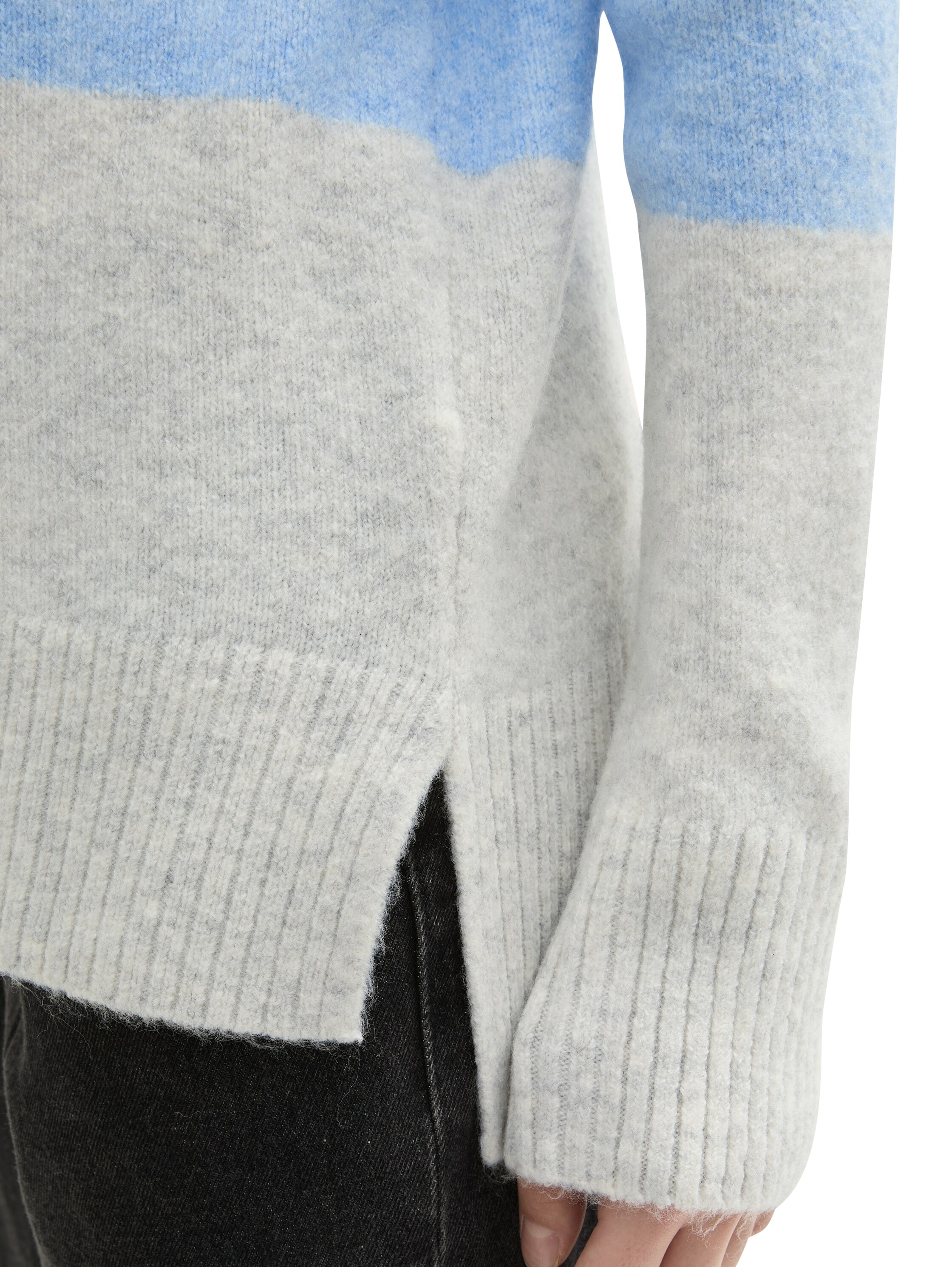 TOM TAILOR Denim Strickpullover, mit Colour Blocking