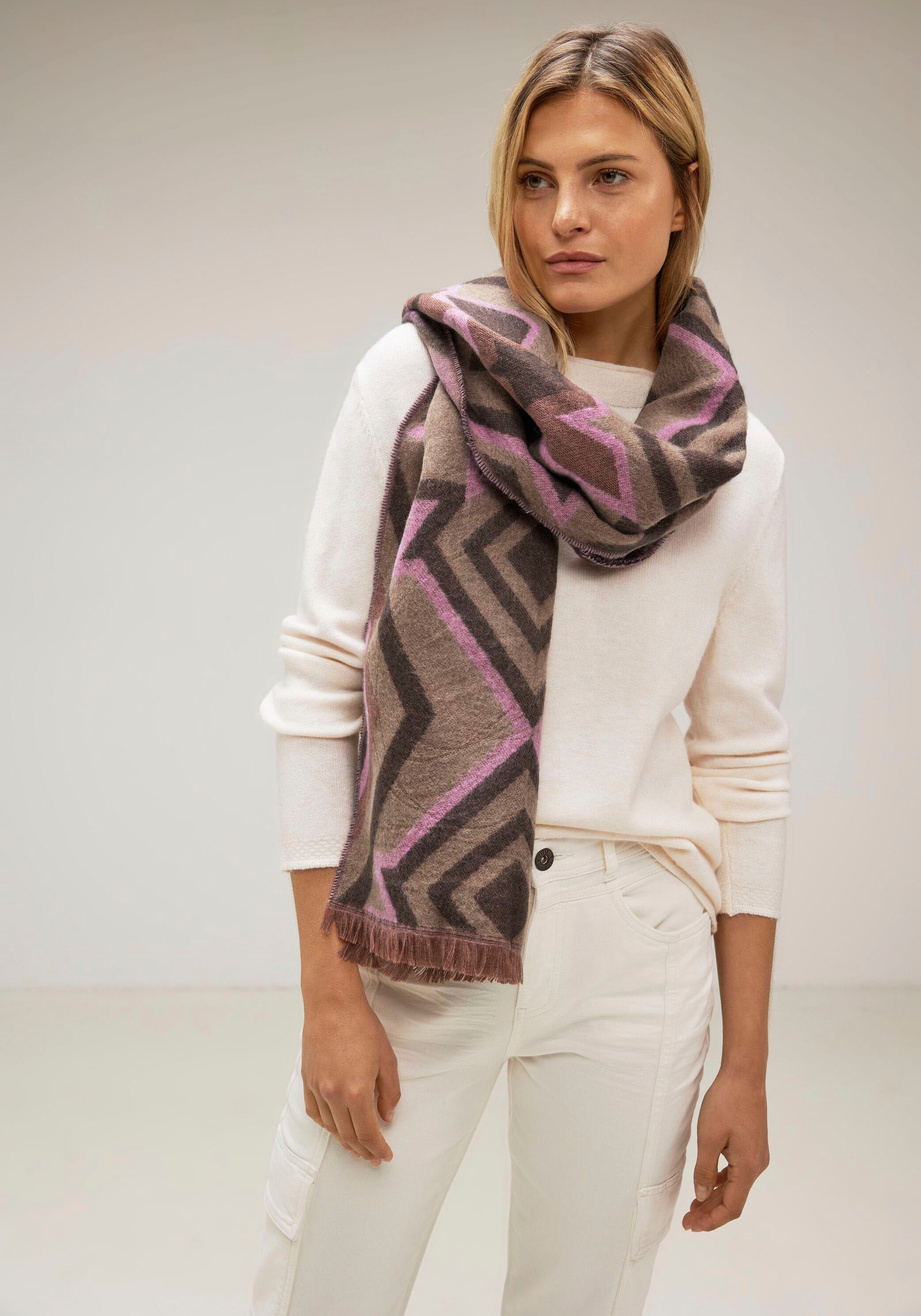 STREET ONE Schal, mit Ikat-Muster online shoppen bei Jelmoli-Versand Schweiz