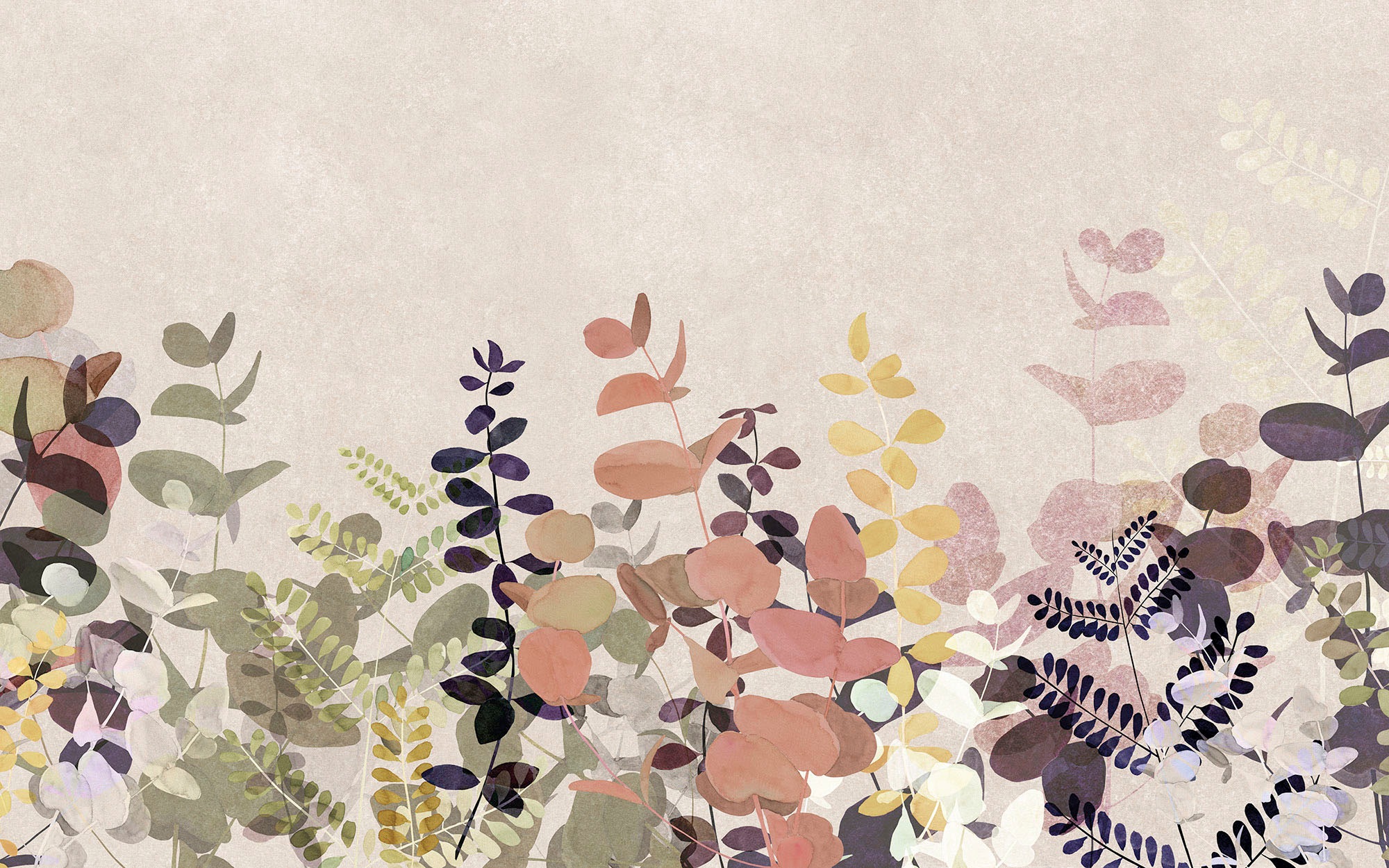 Komar Fototapete »Digitaldruck Vlies - Foggy Shrub - Grösse 400 x 250 cm«, bedruckt, Wohnzimmer, Schlafzimmer