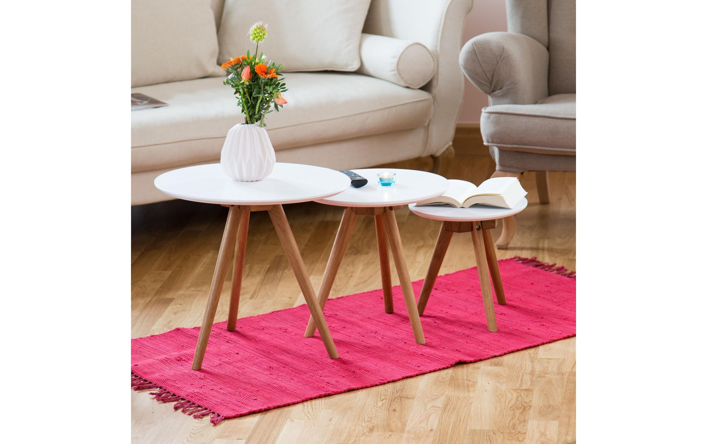 relaxdays Beistelltisch »3er Set Br«