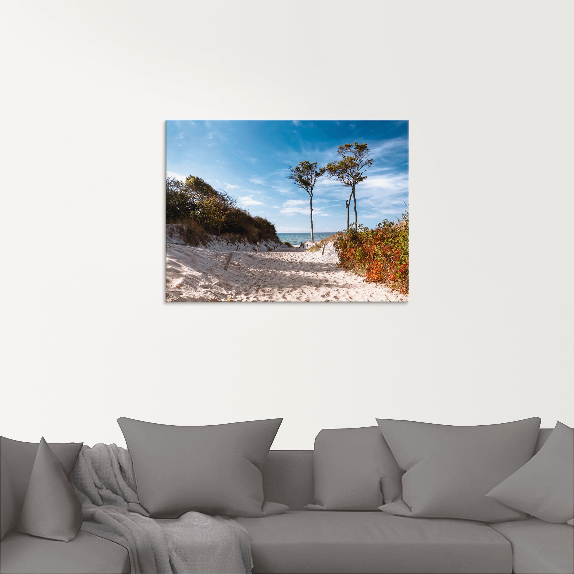 Artland Glasbild »Weststrand Darss«, Strand, (1 St.), in verschiedenen Grössen