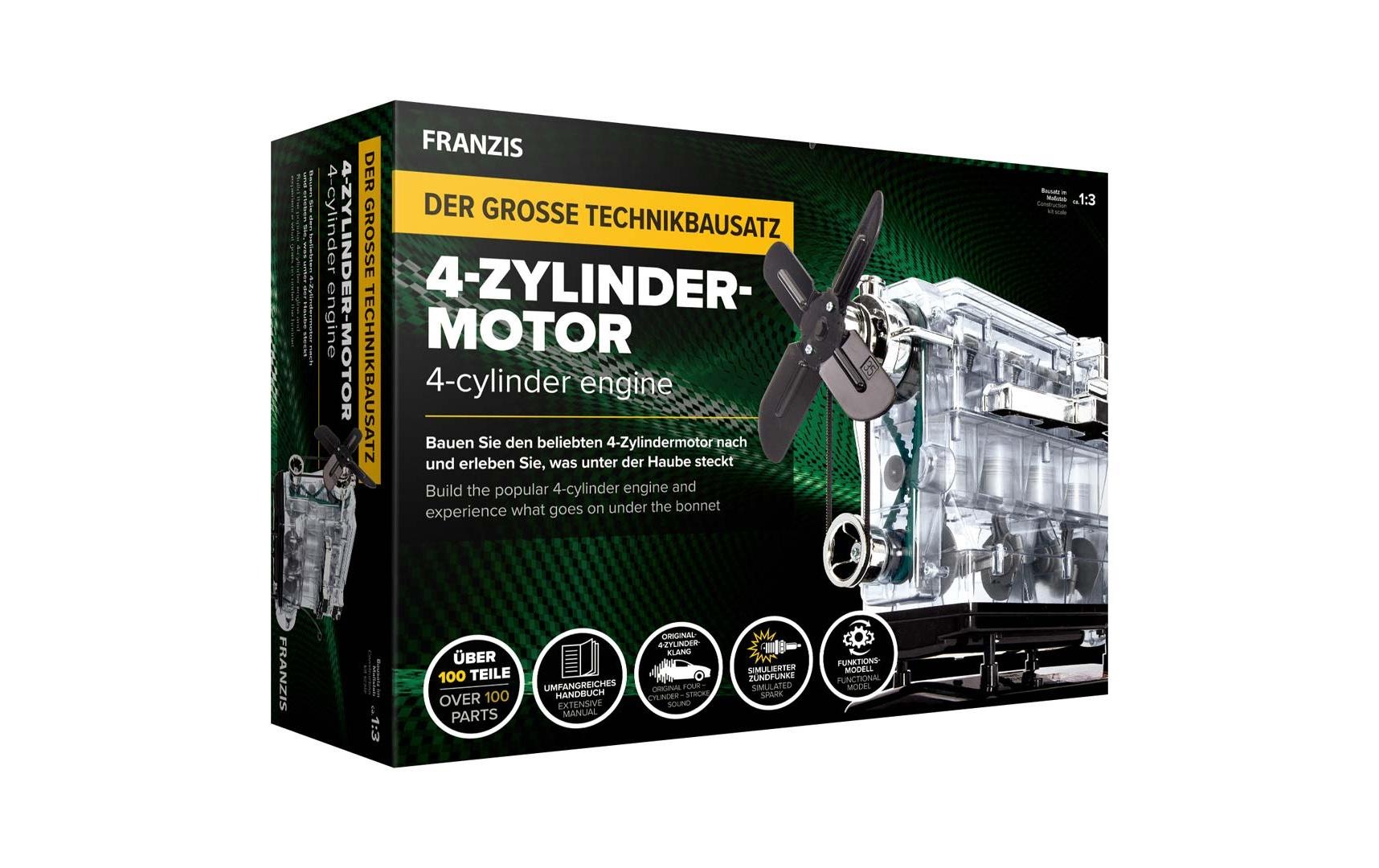Franzis Lernspielzeug »4-Zylinder-Motor selber bauen«