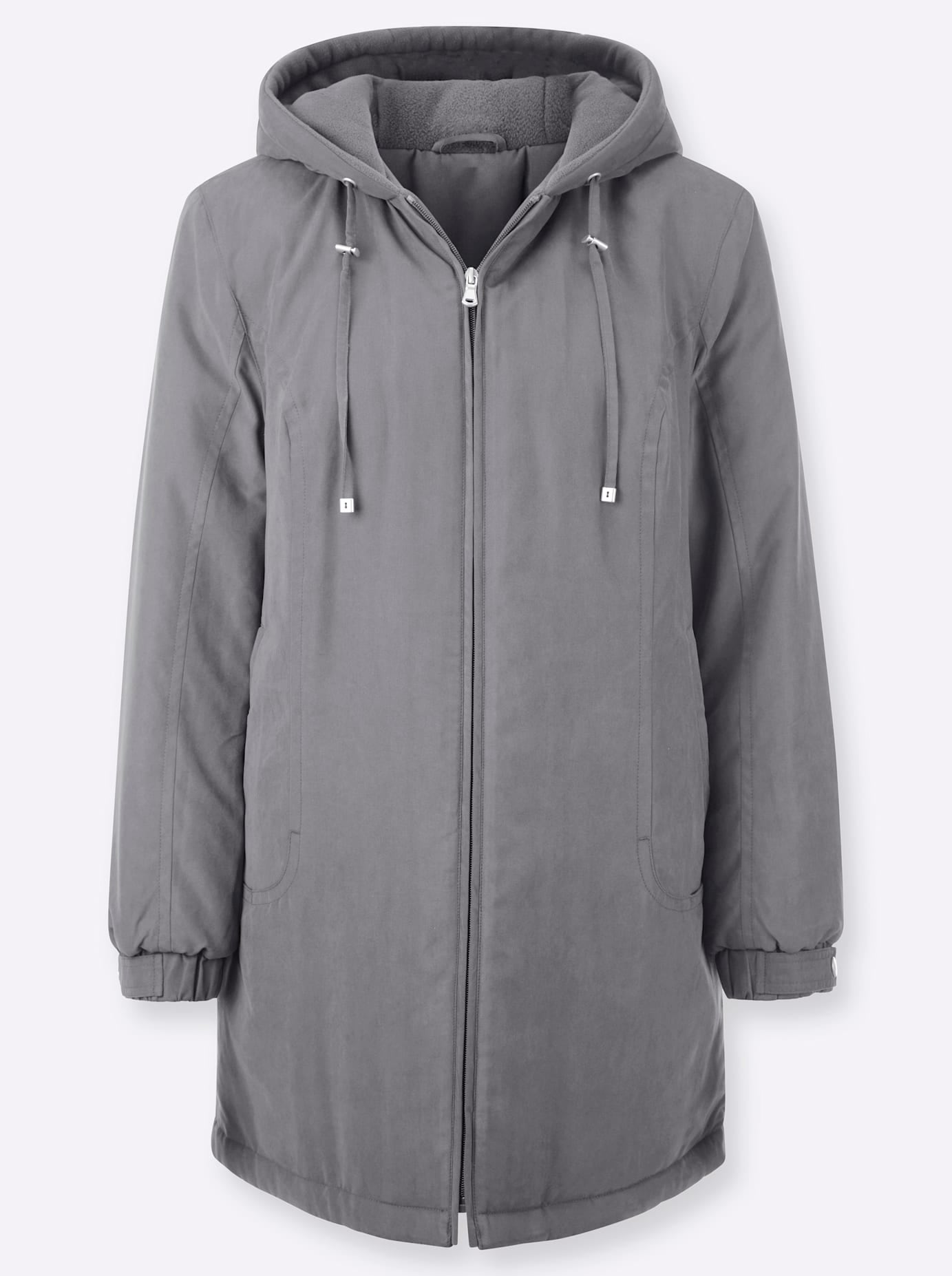 Classic Basics Langjacke, mit Kapuze