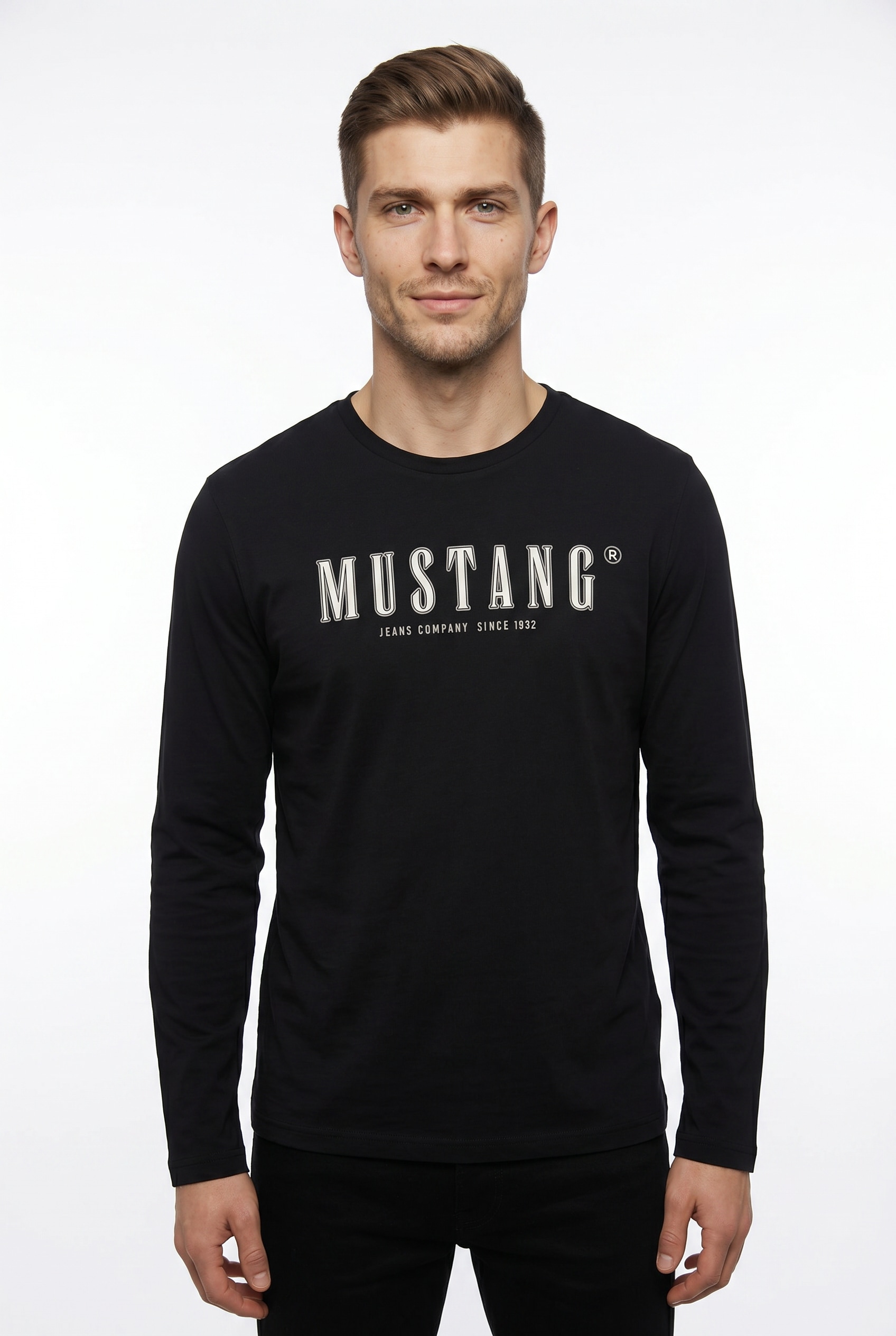 MUSTANG Langarmshirt "Style Adrian" plakativ bedruckt